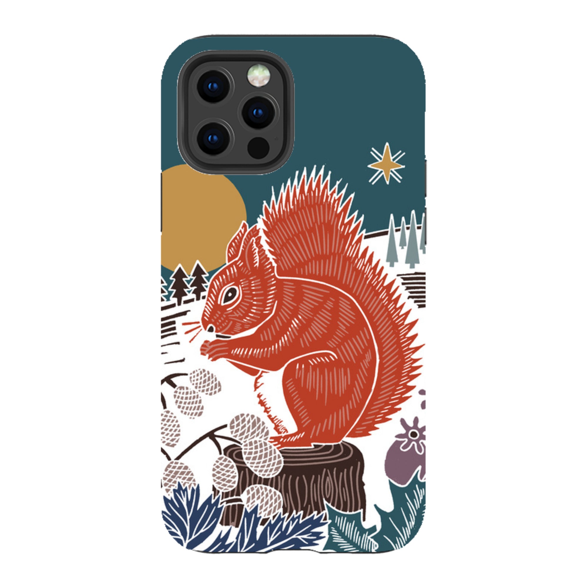 iPhone Tough Case - Winter Squirrel By Kate Heiss