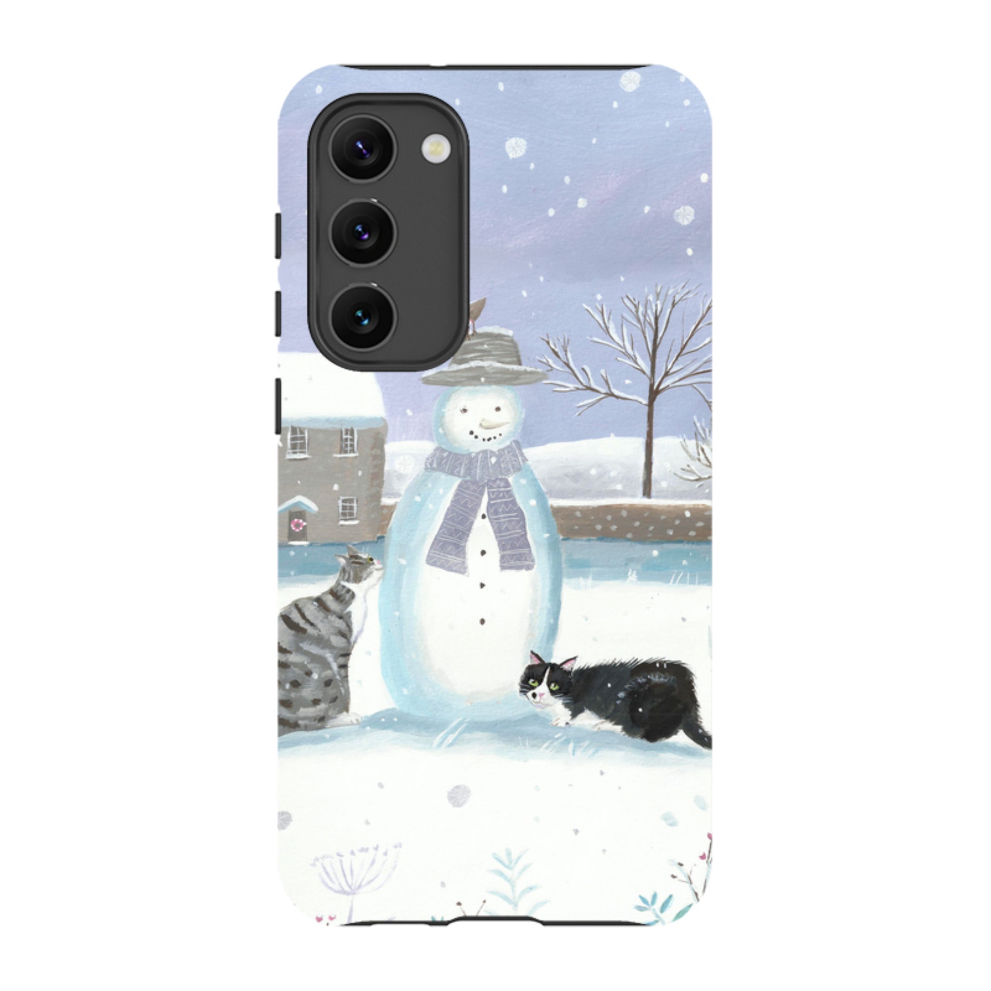 Samsung Tough Case - Snowman And Cats By Mary Stubberfield