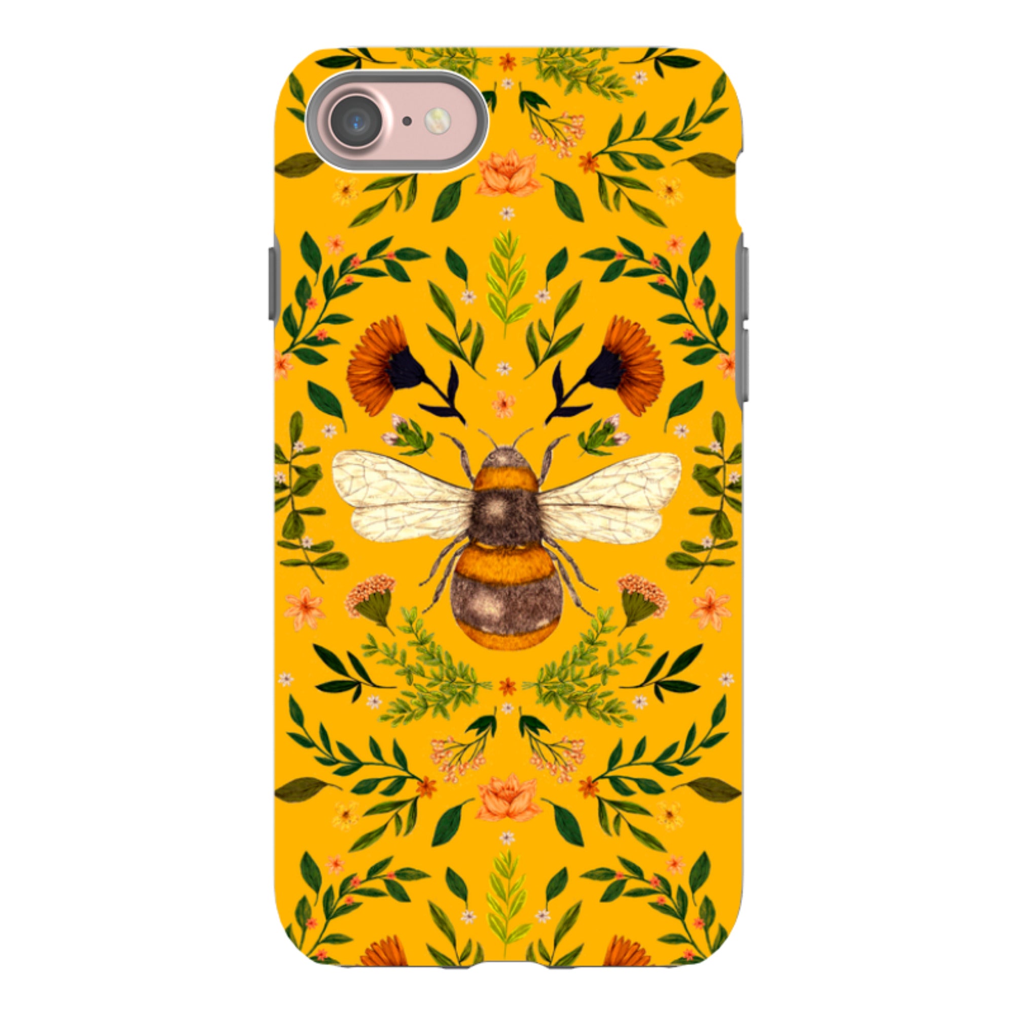 iPhone Tough Case - Botanical Bee Honey By Jade Mosinski