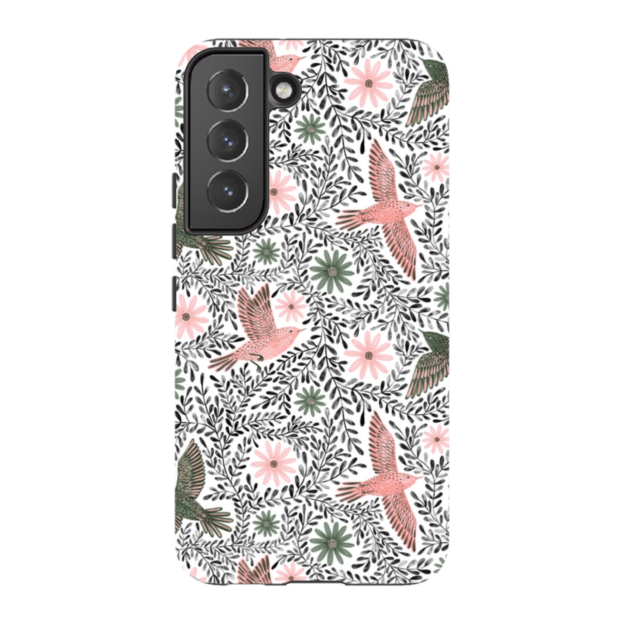 Samsung Tough Case - Bird Pattern Black By Lee Foster Wilson