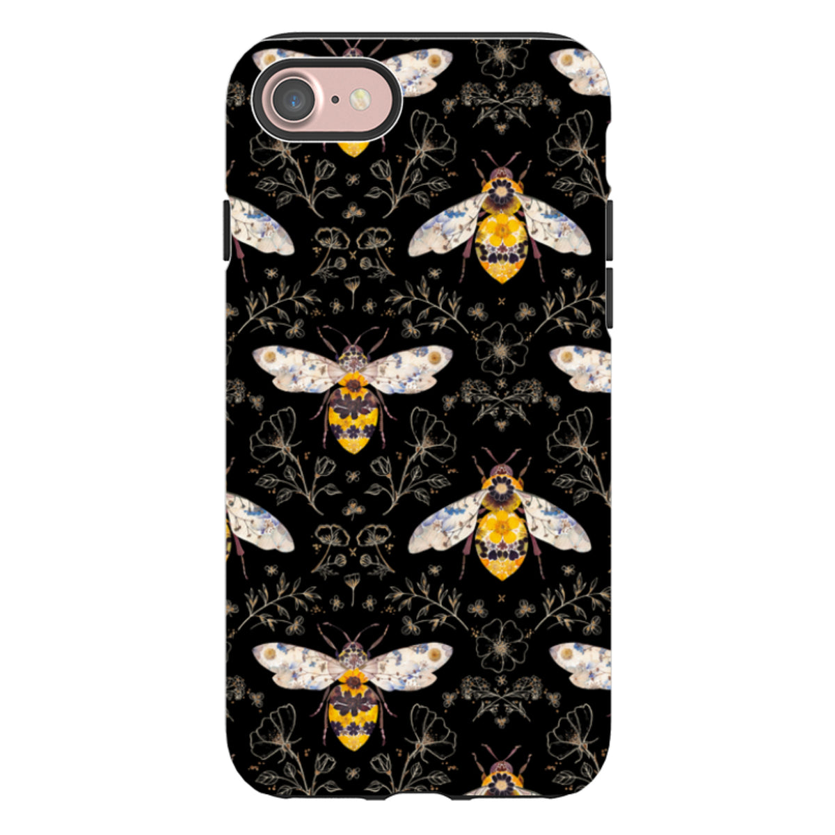 iPhone Tough Case - Midnight Bumble Bee Multi By Helen Ahpornsiri