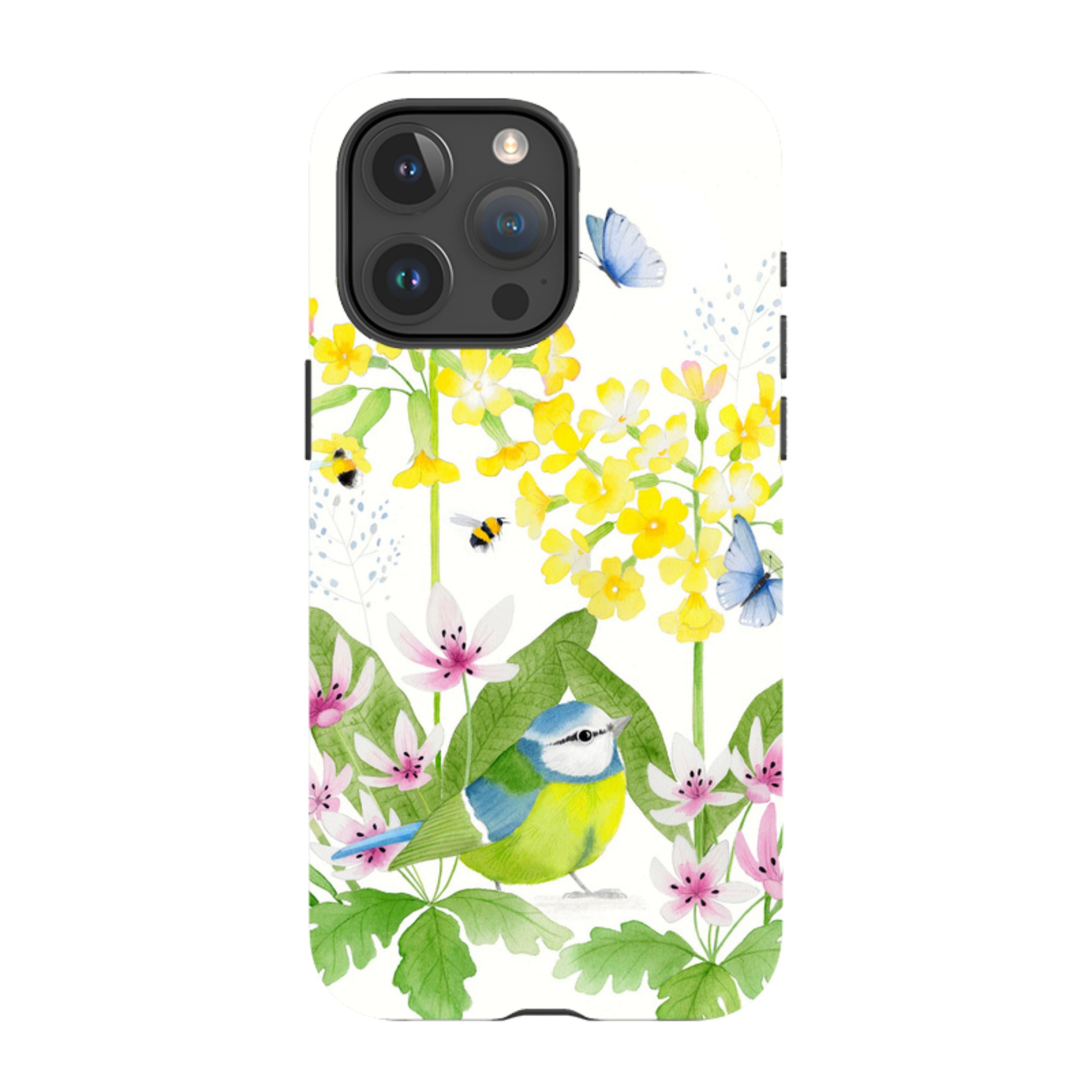 iPhone Tough Case - Blue Tit Garden By Bex Parkin