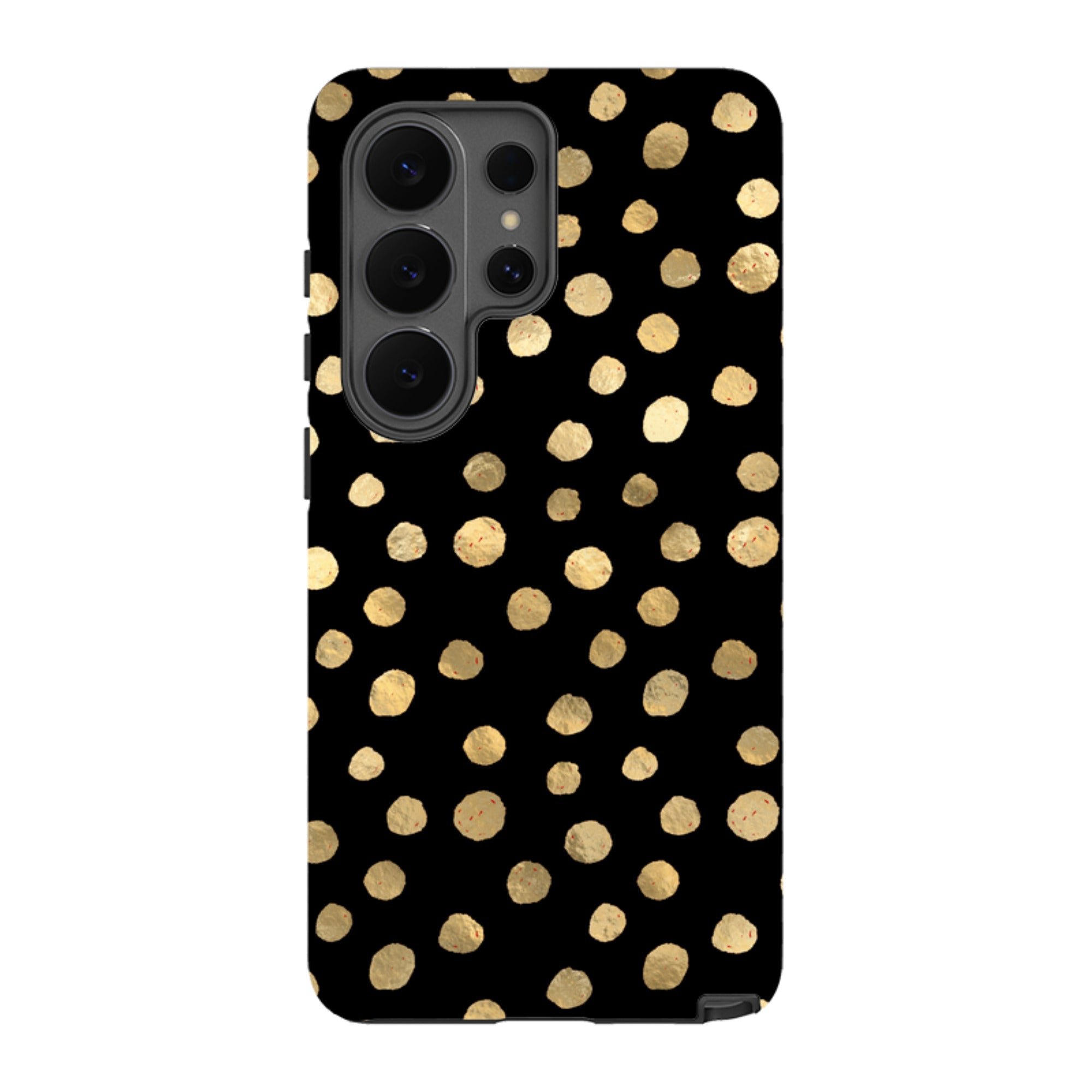 Samsung Tough Case - Black and Gold Dots