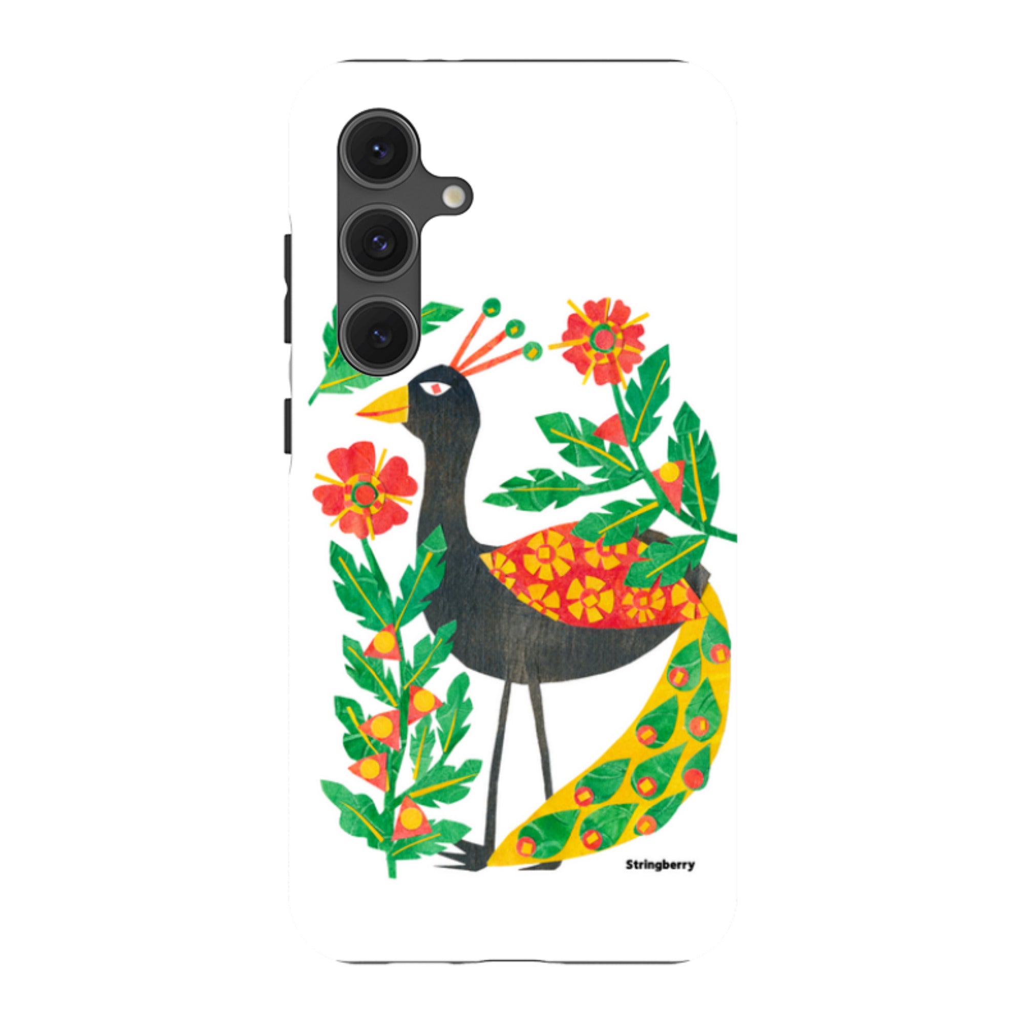Samsung Tough Case - Folk Floral Peahen By Tracey English