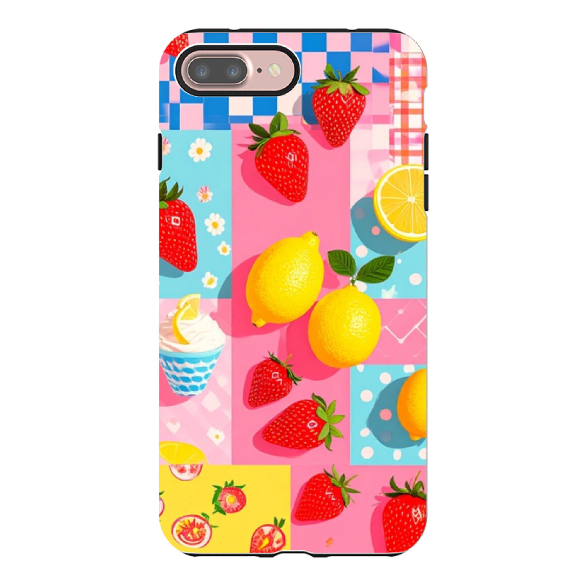 iPhone Tough Case - Lemon Strawberry Ice Cream