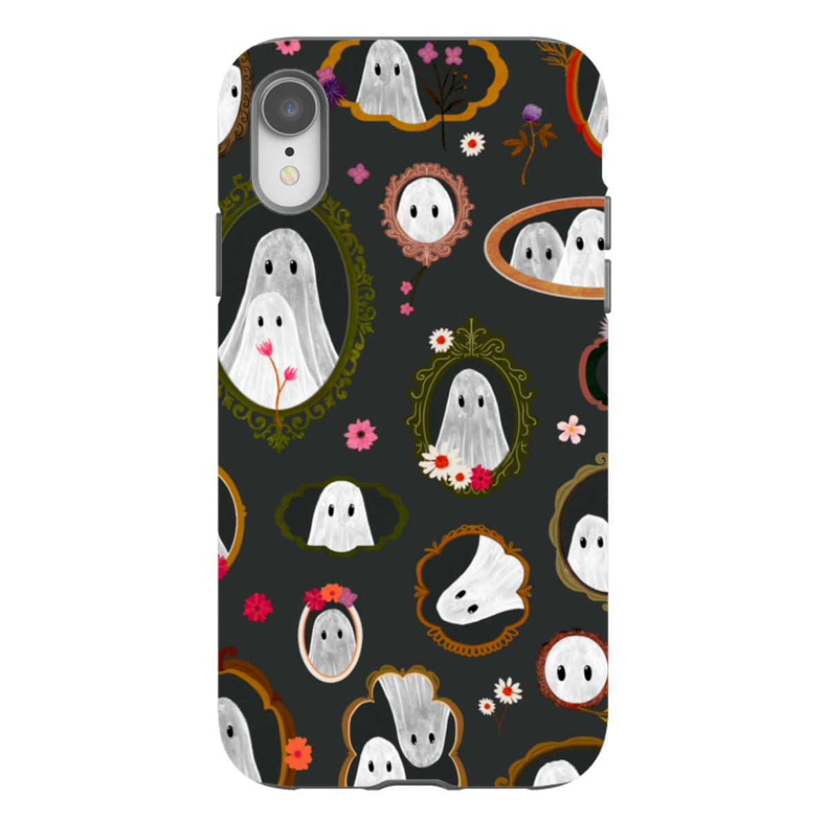 iPhone Tough Case - Framed Ghosts - Charcoal By Katherine Quinn