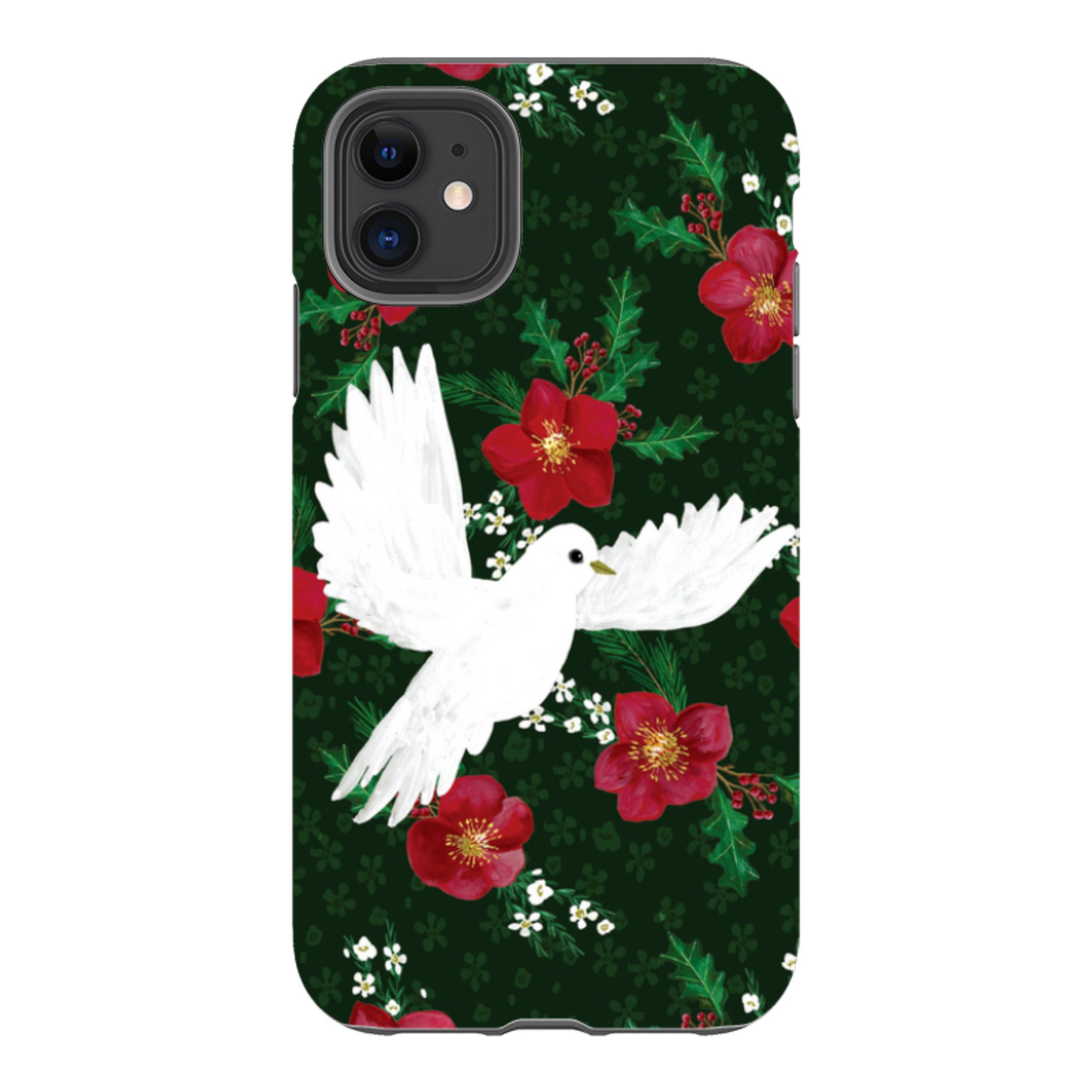 iPhone Tough Case - Dove and Floral By Abby Jacobs