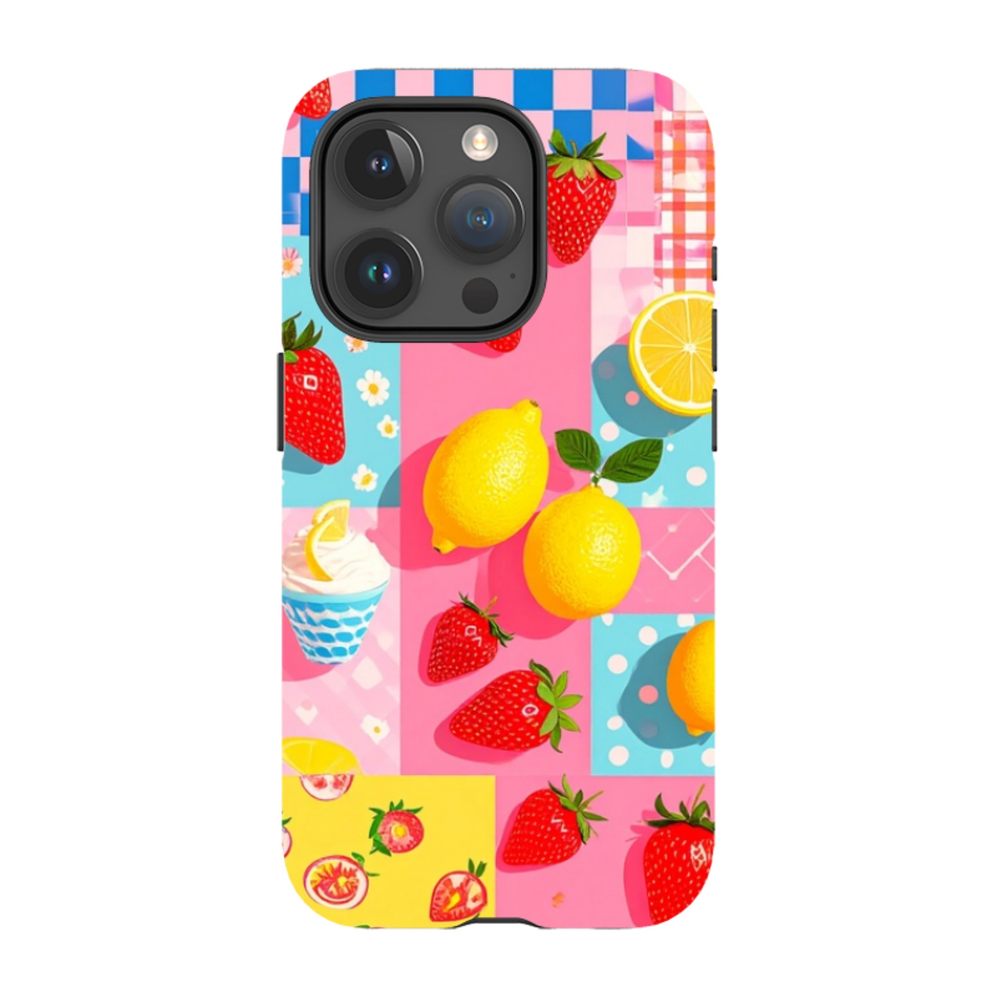 iPhone Tough Case - Lemon Strawberry Ice Cream