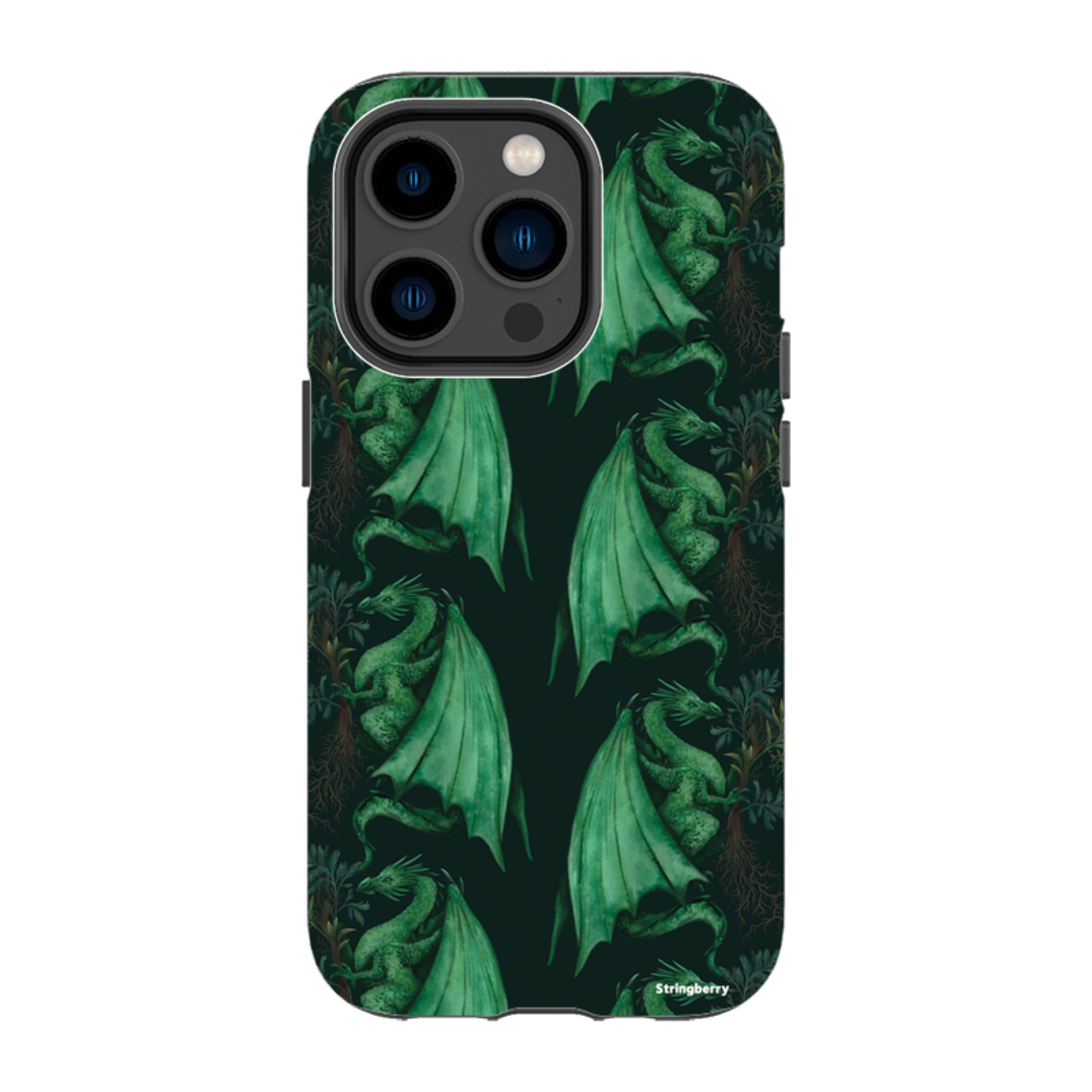 iPhone Tough Case - Arbor Dragon Pattern By Anna Stead