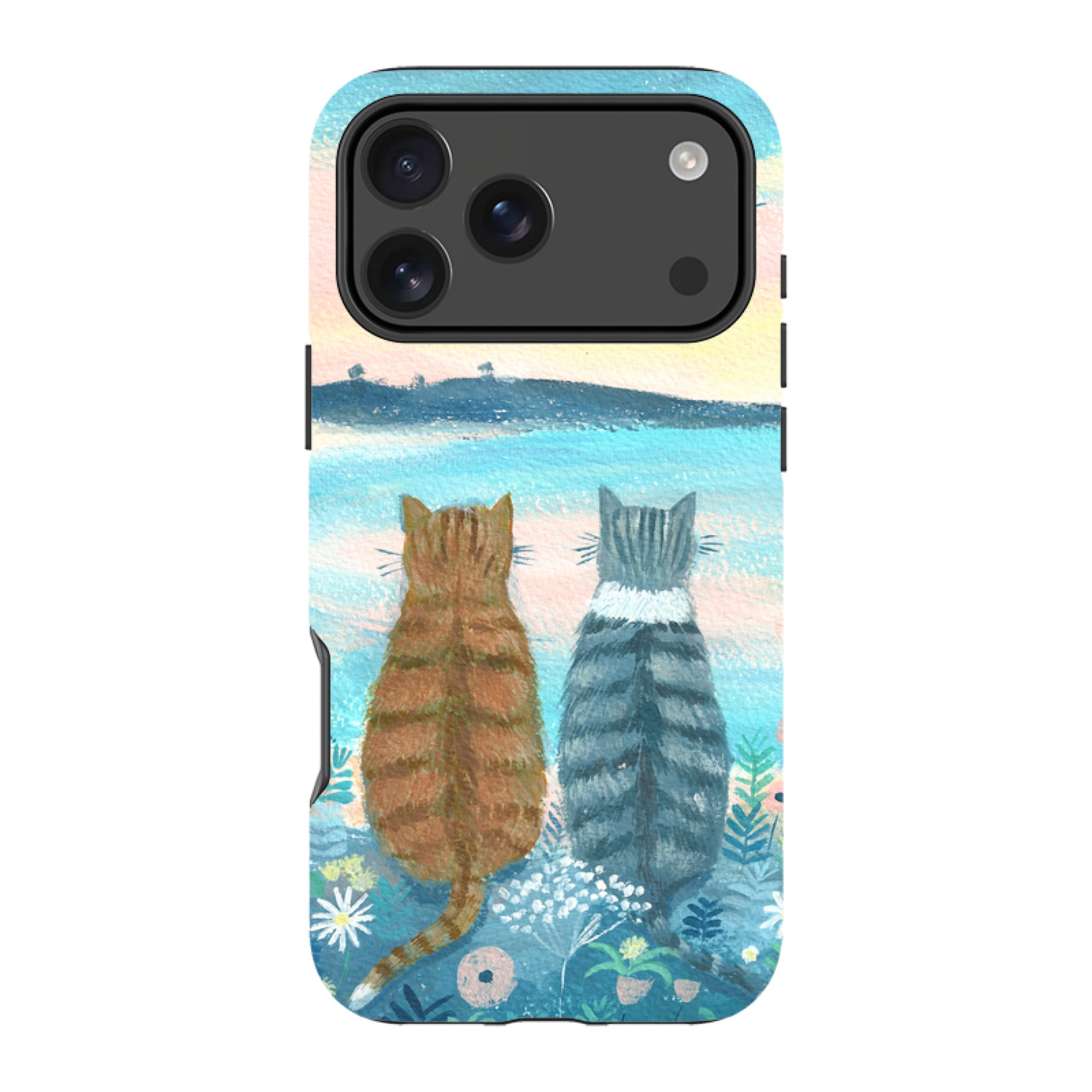 iPhone Tough Case - Sunset Cats 2 By Mary Stubberfield