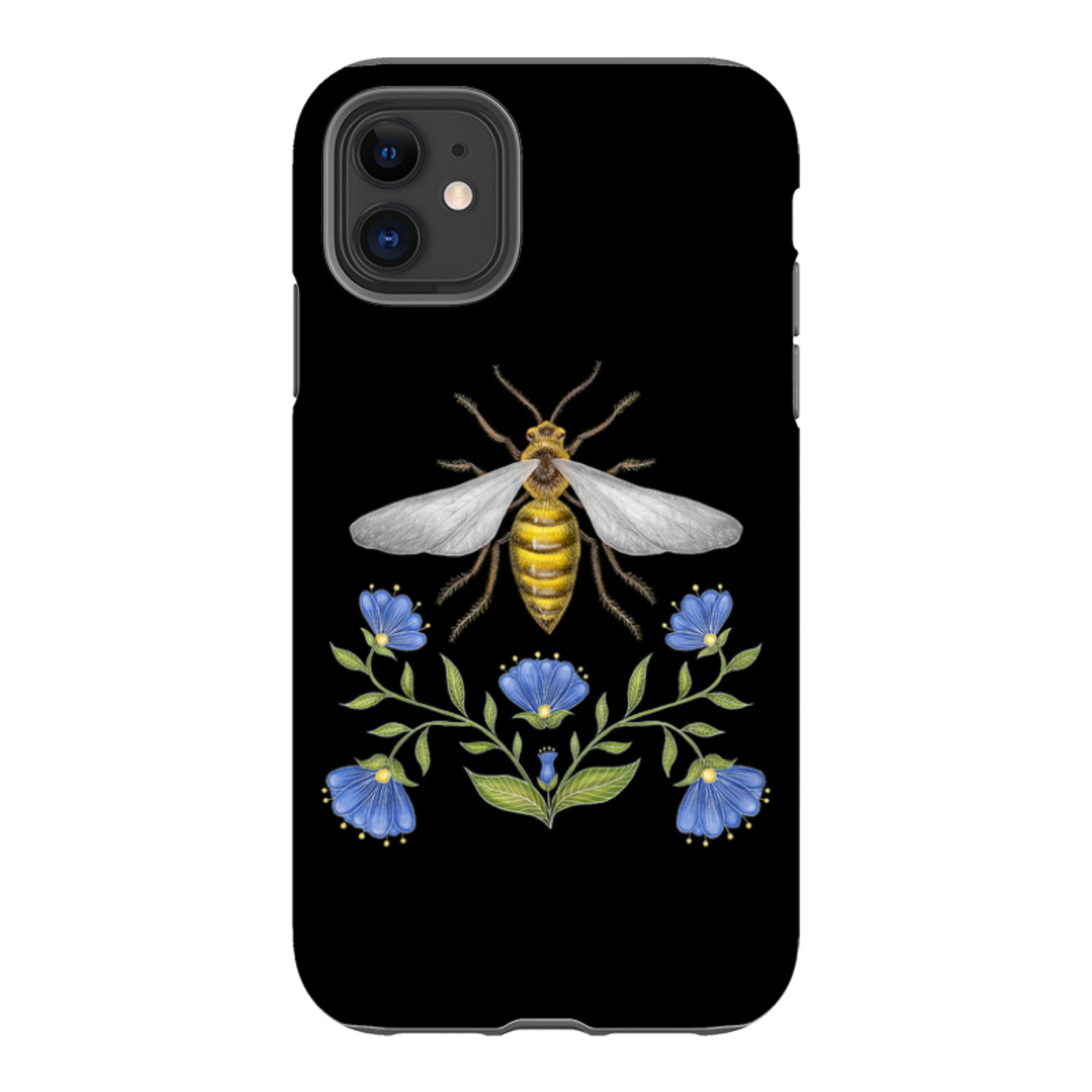 iPhone Tough Case - Wings Of Freedom Black By Catherine Rowe