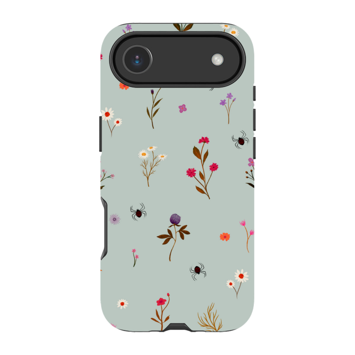 iPhone Tough Case - Florals and Spiders - Dusty Gourd By Katherine Quinn