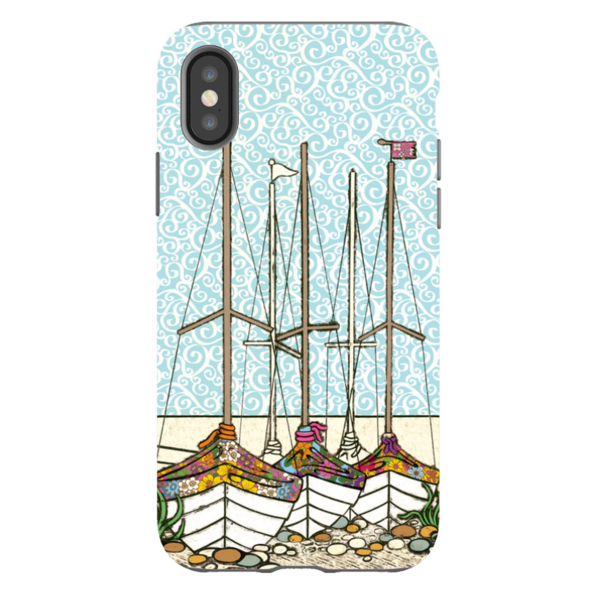 iPhone Tough Case - Boats At Rest By Amelia Bowman