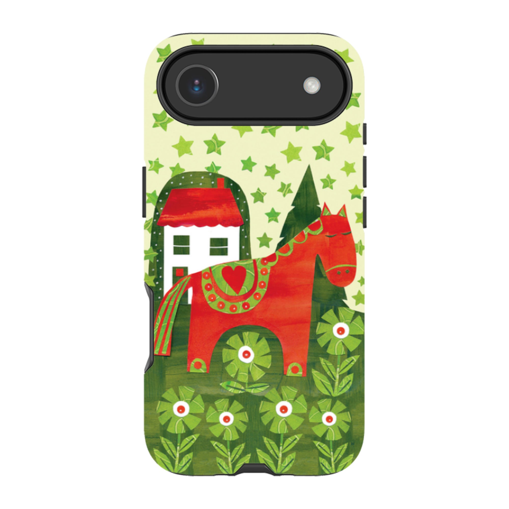 iPhone Tough Case - Red Dala Horse By Tracey English
