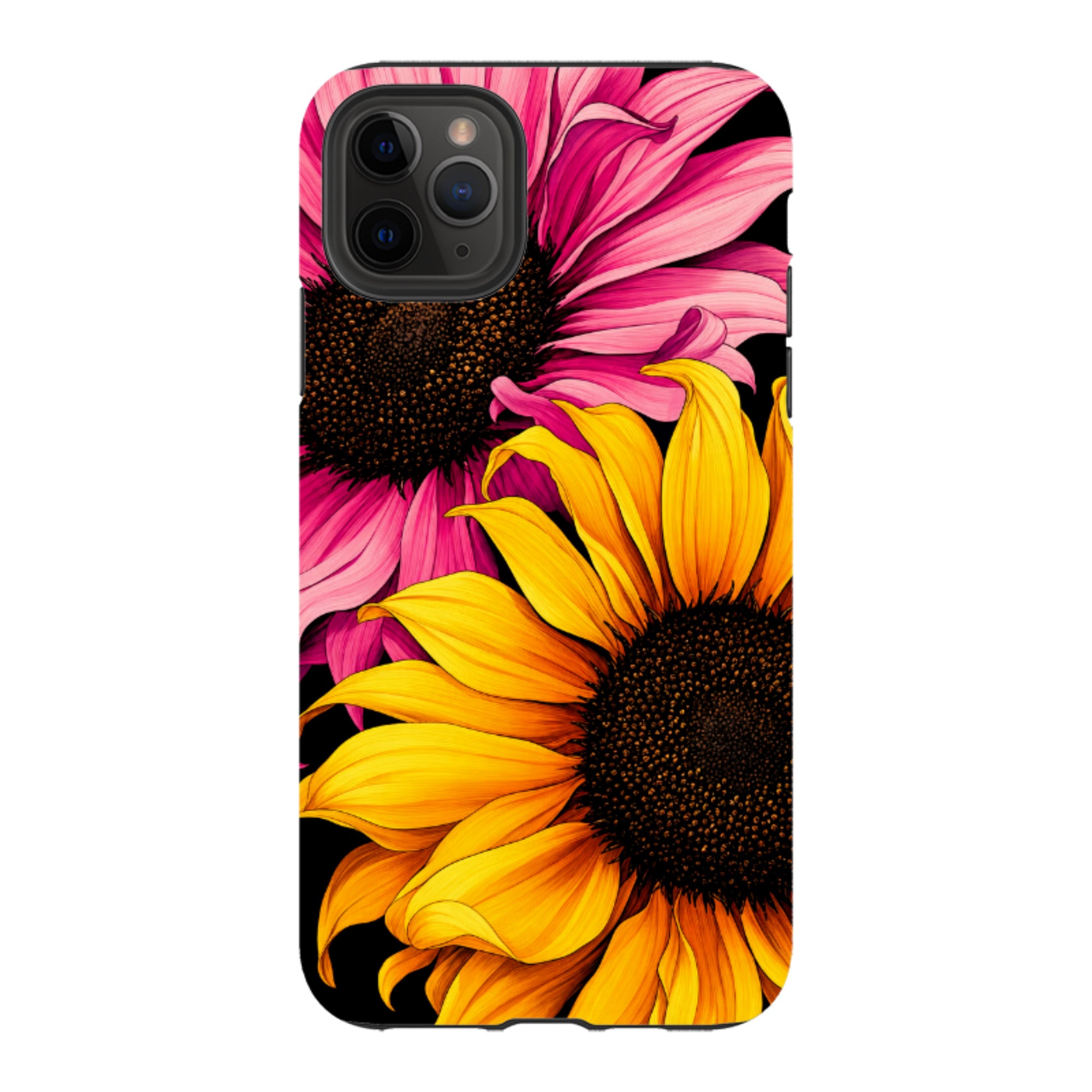 iPhone Tough Case - Yellow & Pink Sunflower