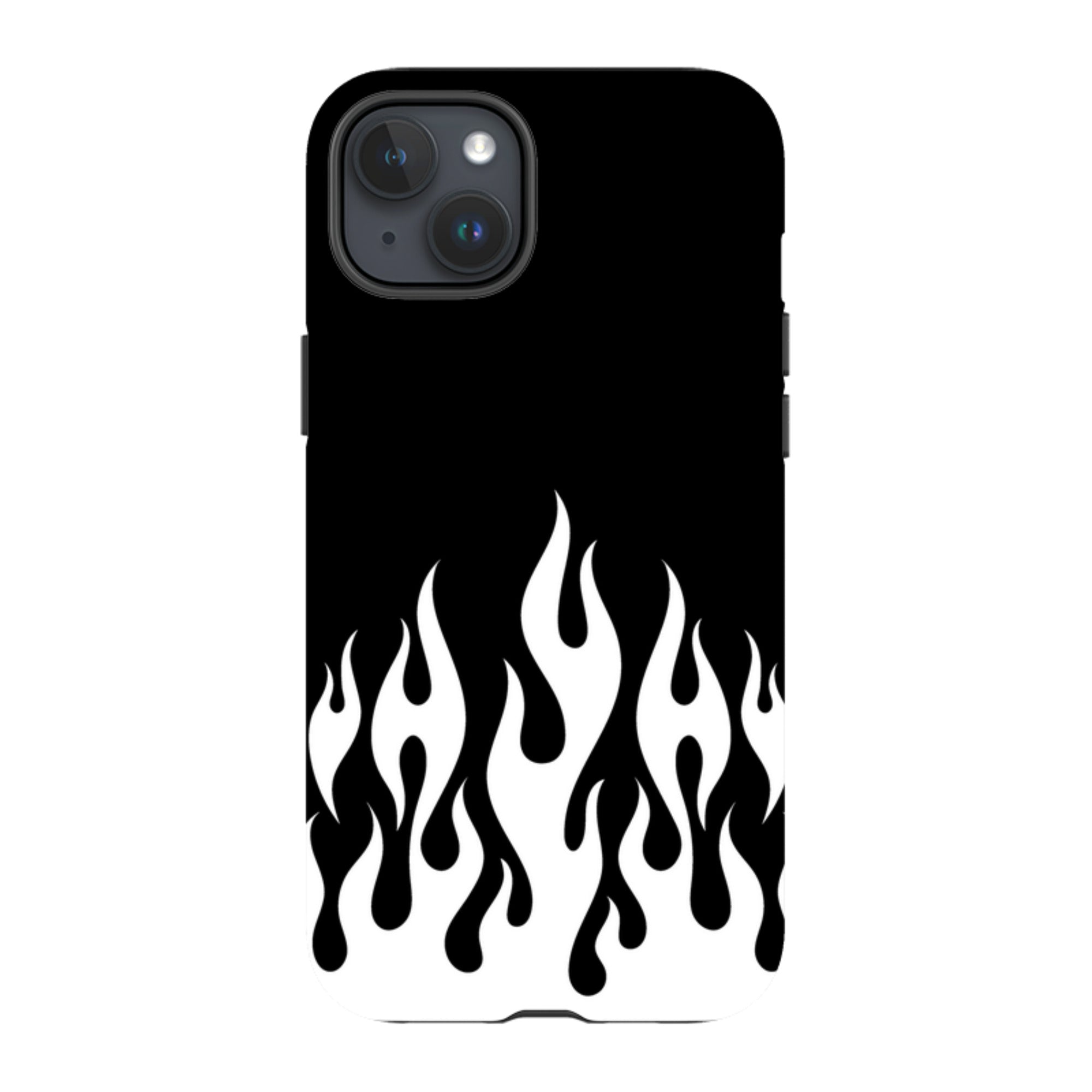 iPhone Tough Case - White Flames
