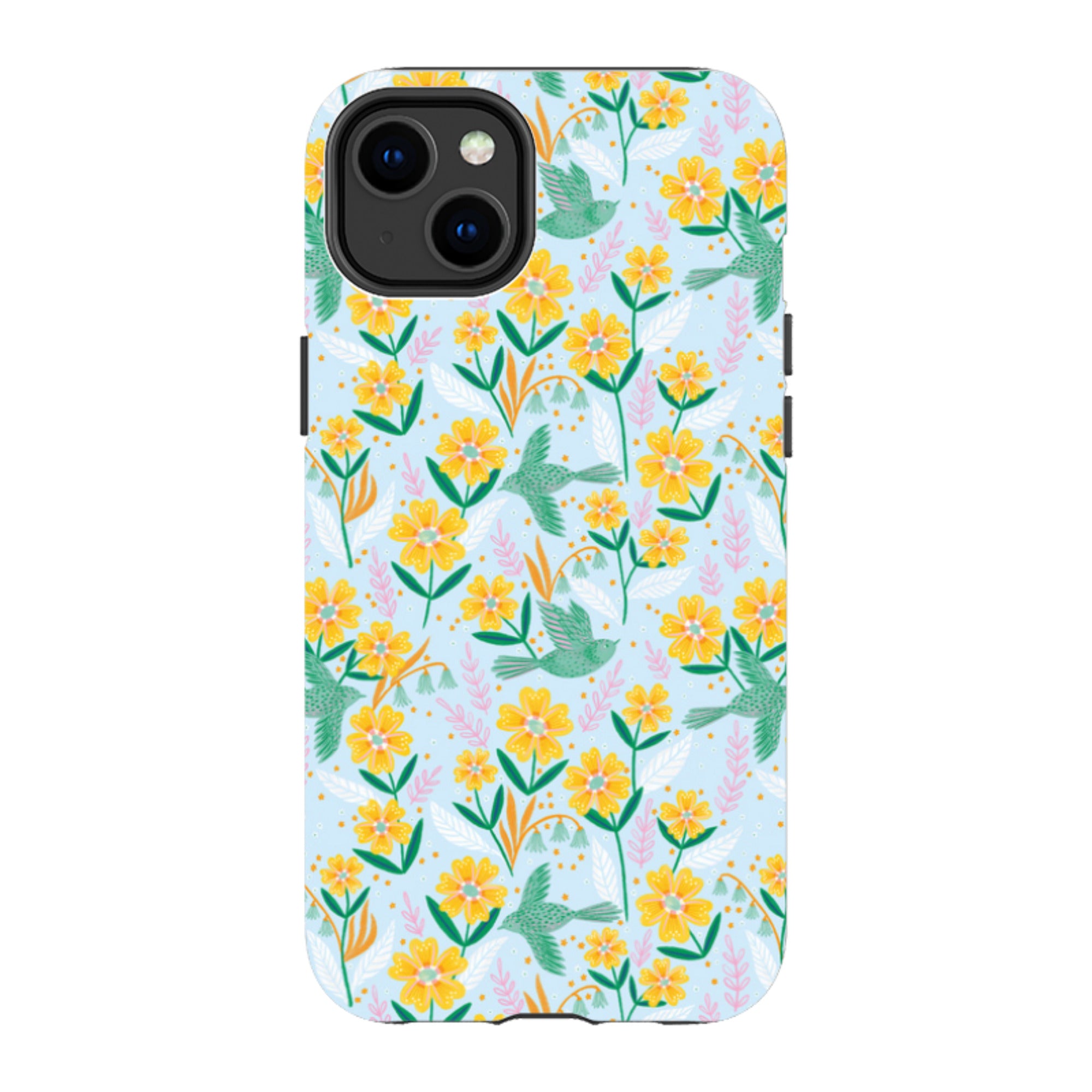 iPhone Tough Case - Sweet Birds Blue By Lee Foster Wilson