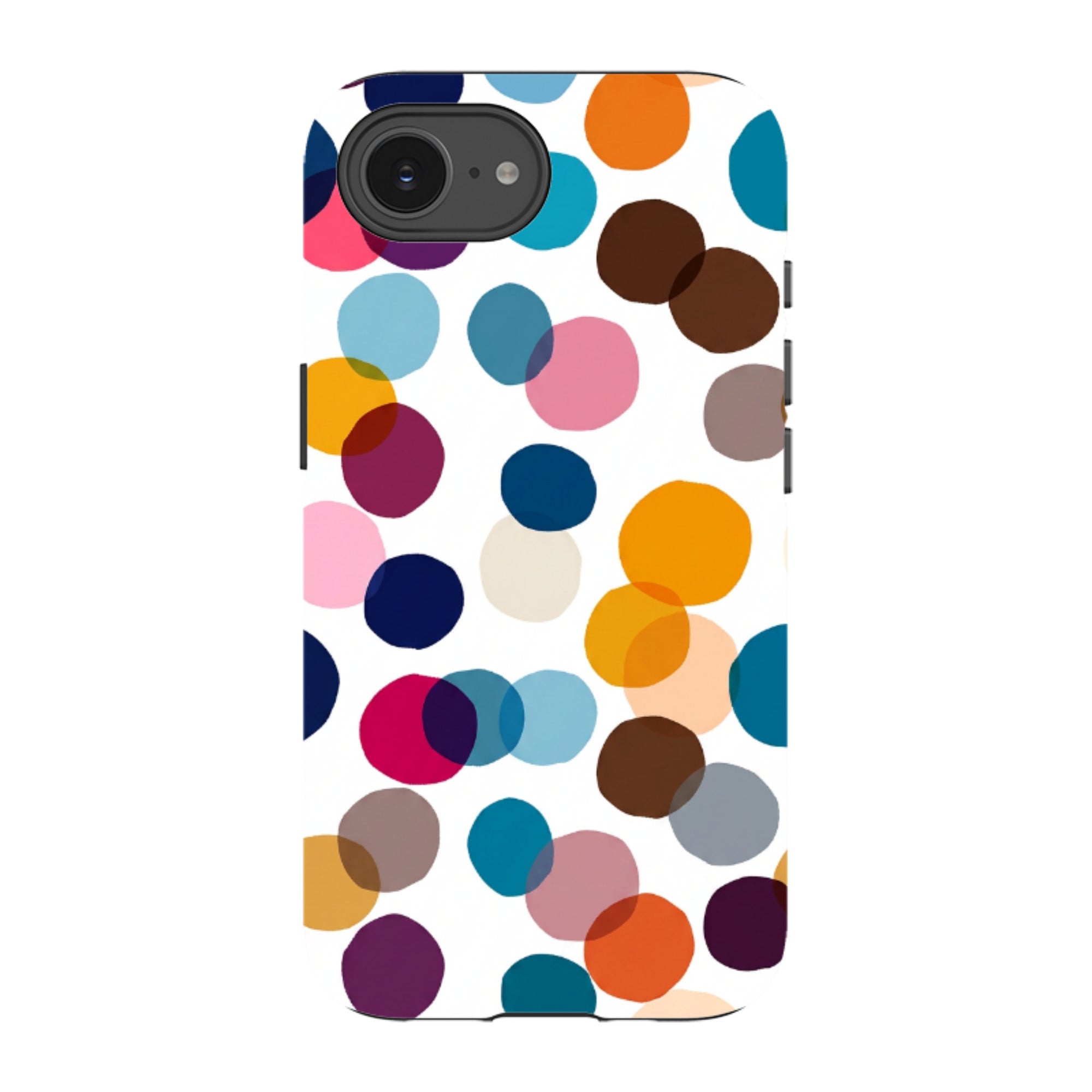 iPhone Tough Case - Multi-Color Polka Dot