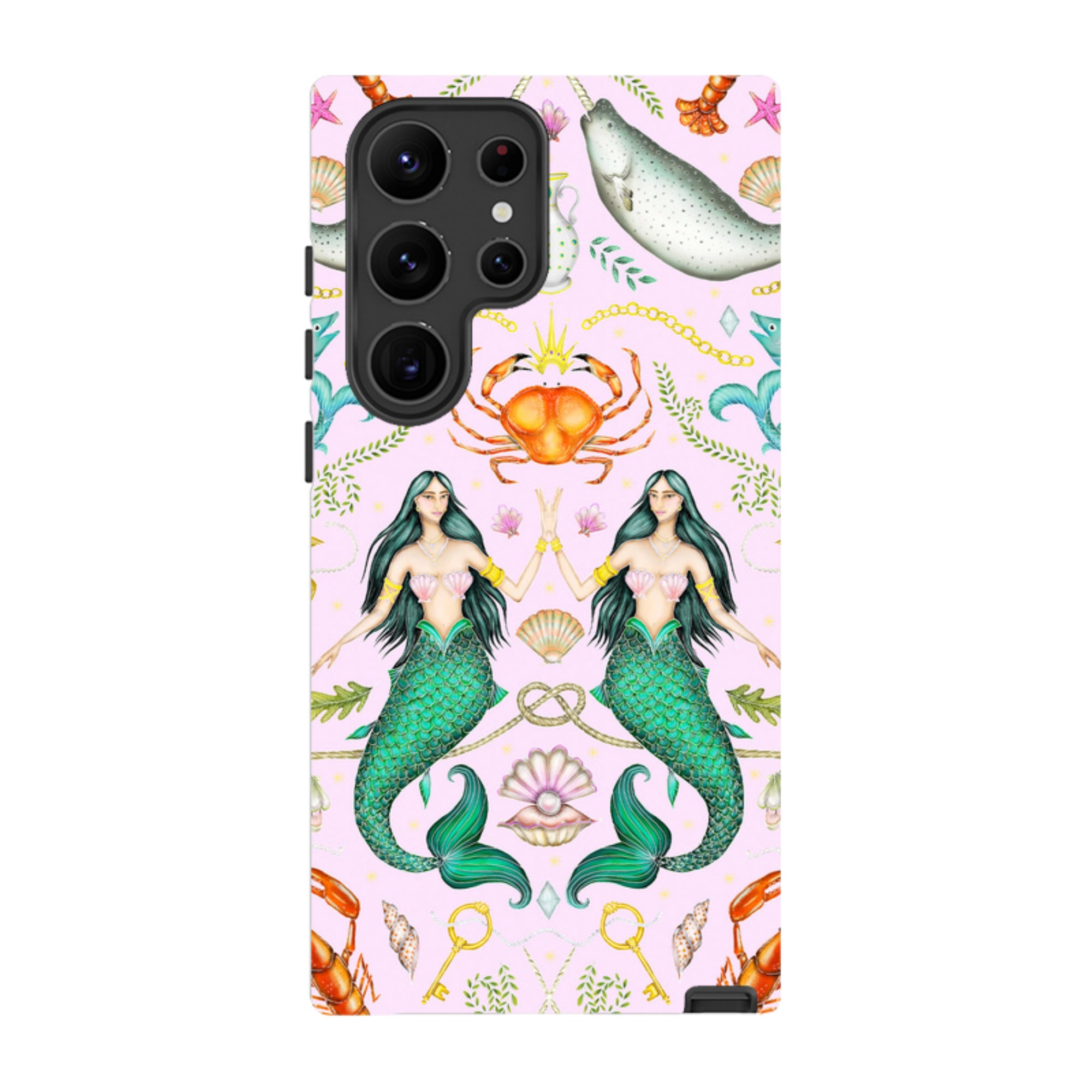 Samsung Tough Case - Tritons Treasure Pink By Catherine Rowe