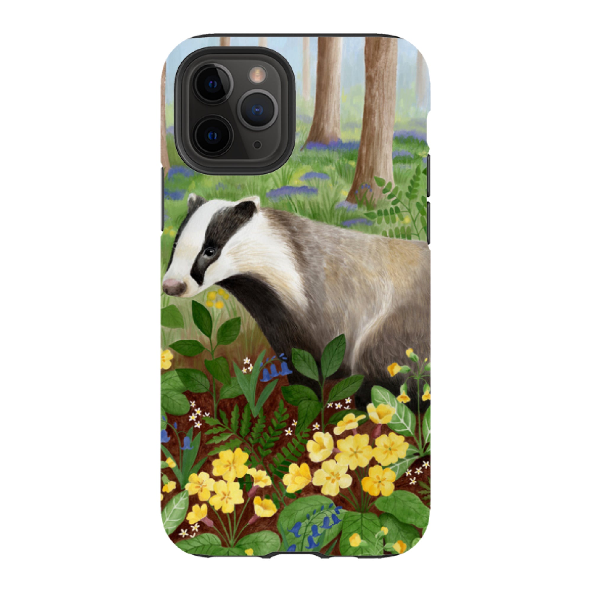 iPhone Tough Case - Bluebell Badger By Bex Parkin