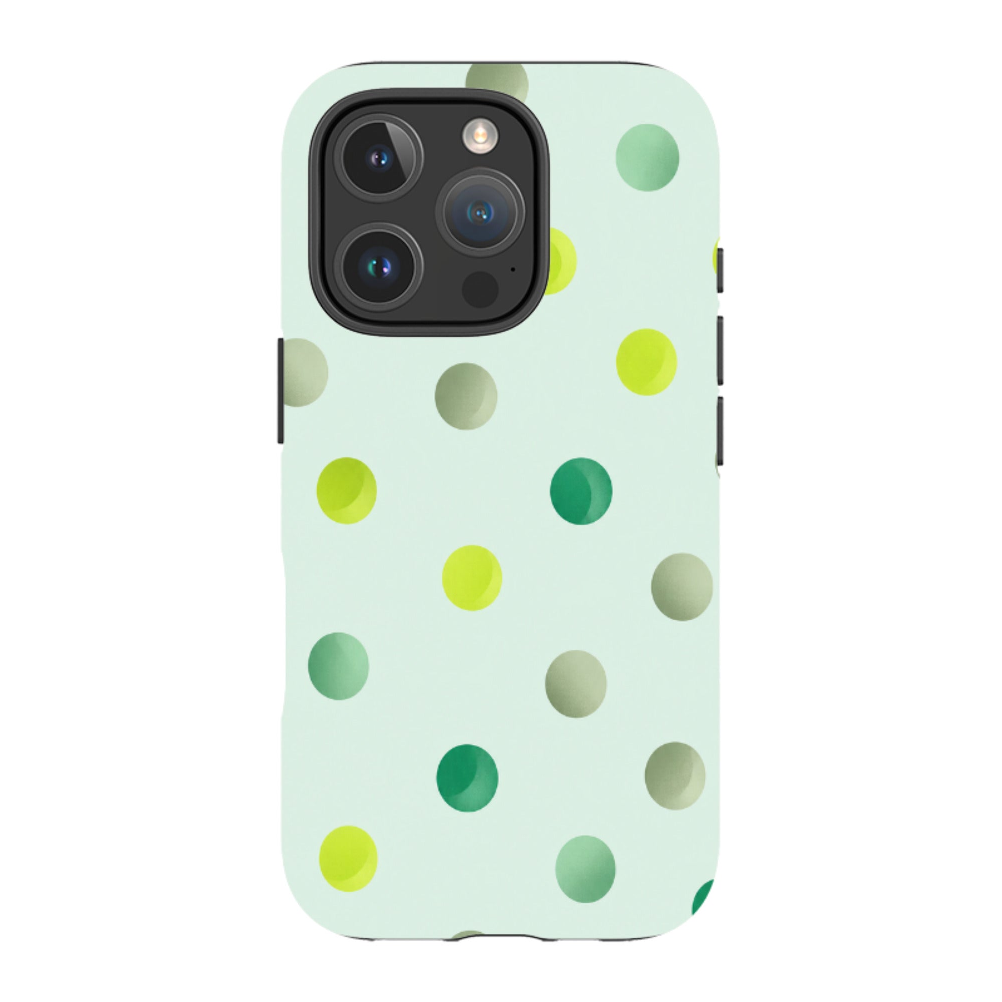 iPhone Tough Case - Mint Polka Dot