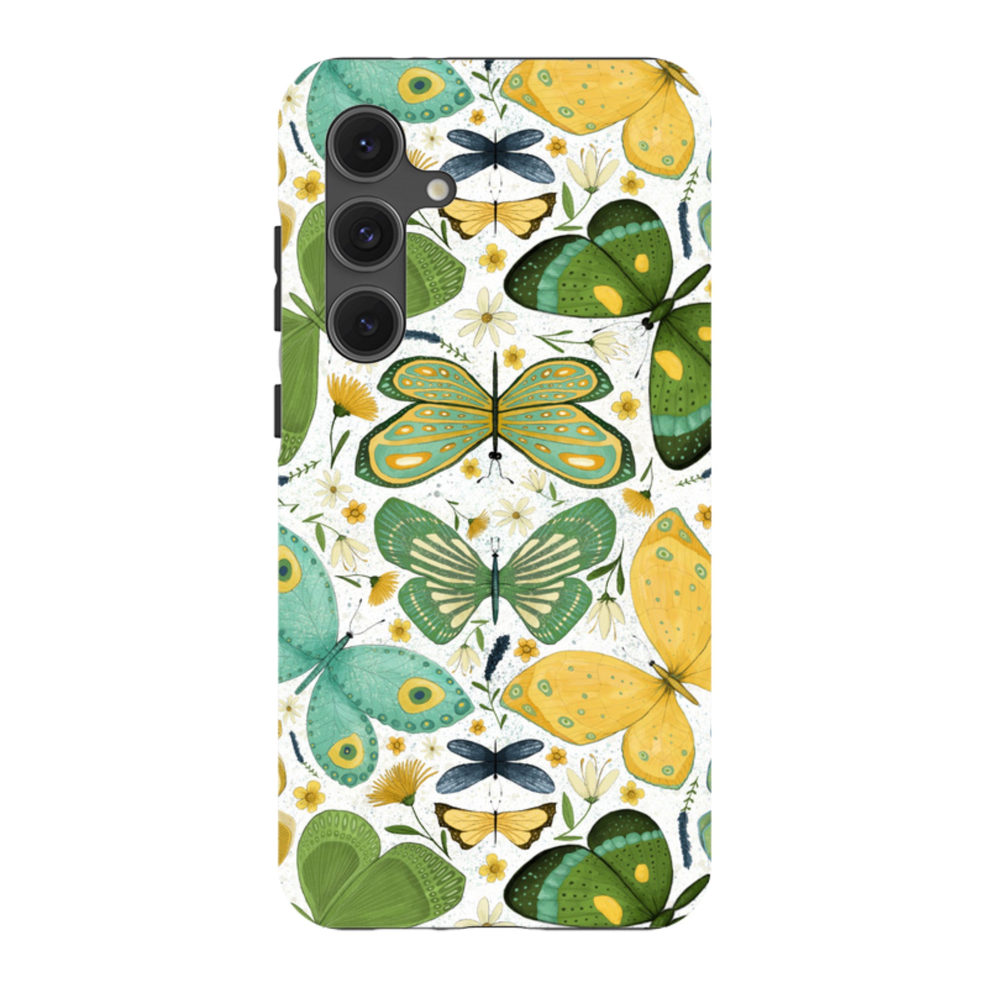 Samsung Tough Case - Green Butterflies By Maja Lindberg