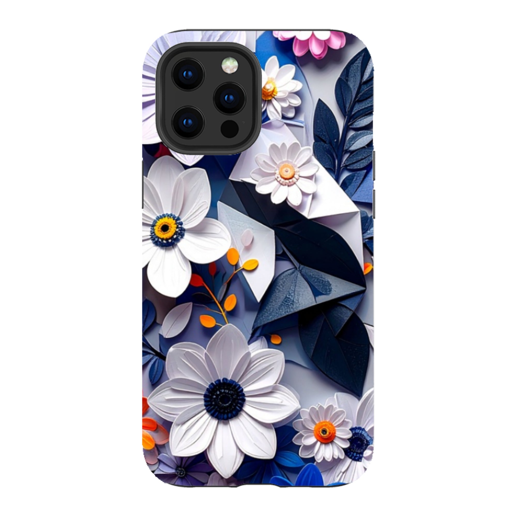 iPhone Tough Case - Summer Blue Florals