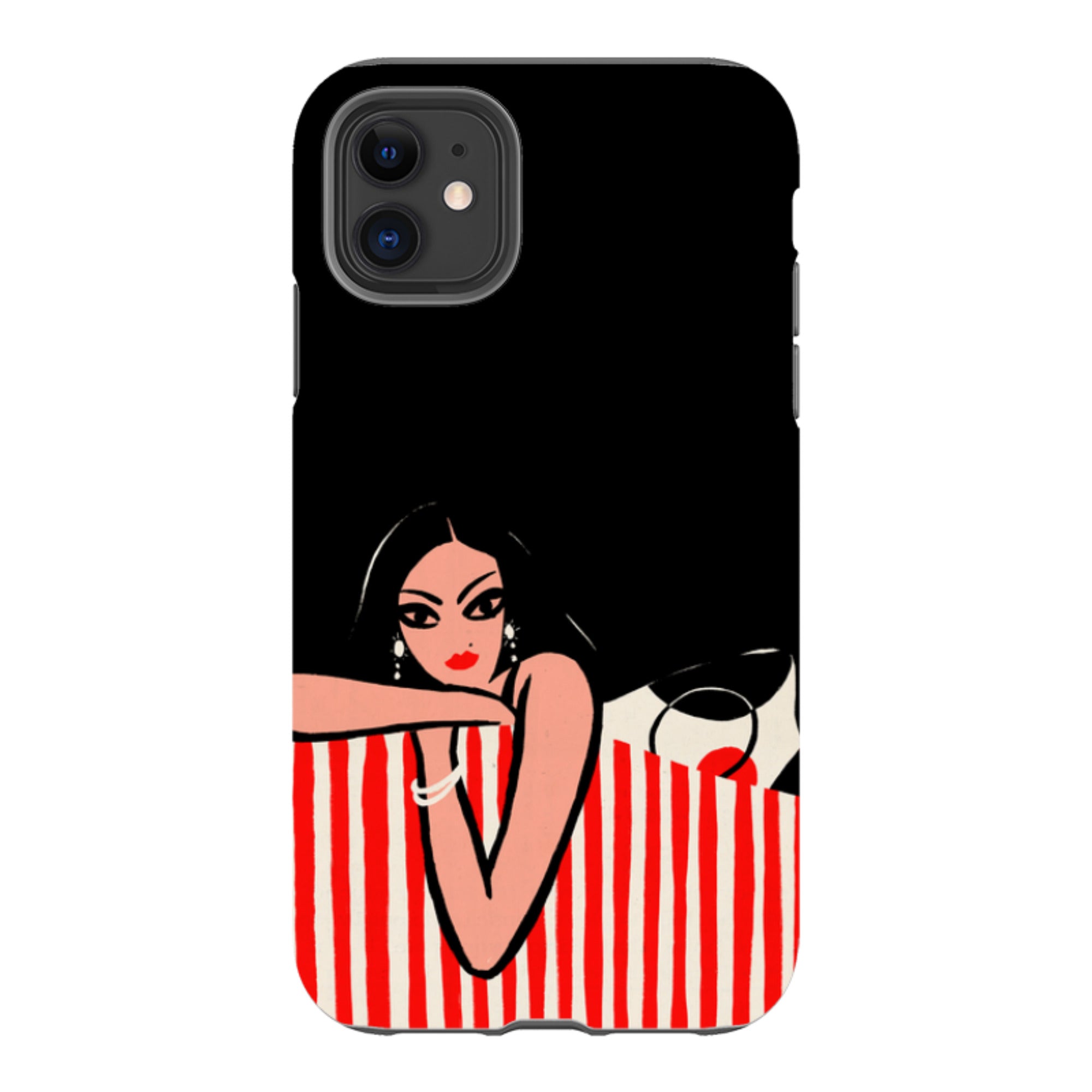 iPhone Tough Case - Red Stripe Sofa