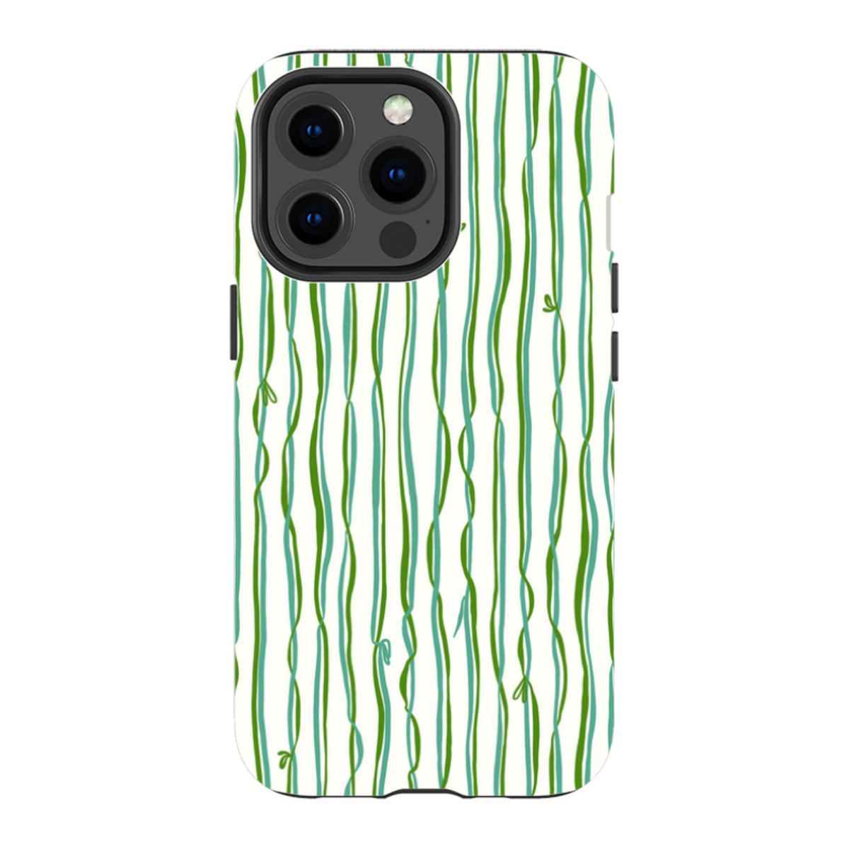 iPhone Tough Case - Ribbons blue and green By Katherine Quinn