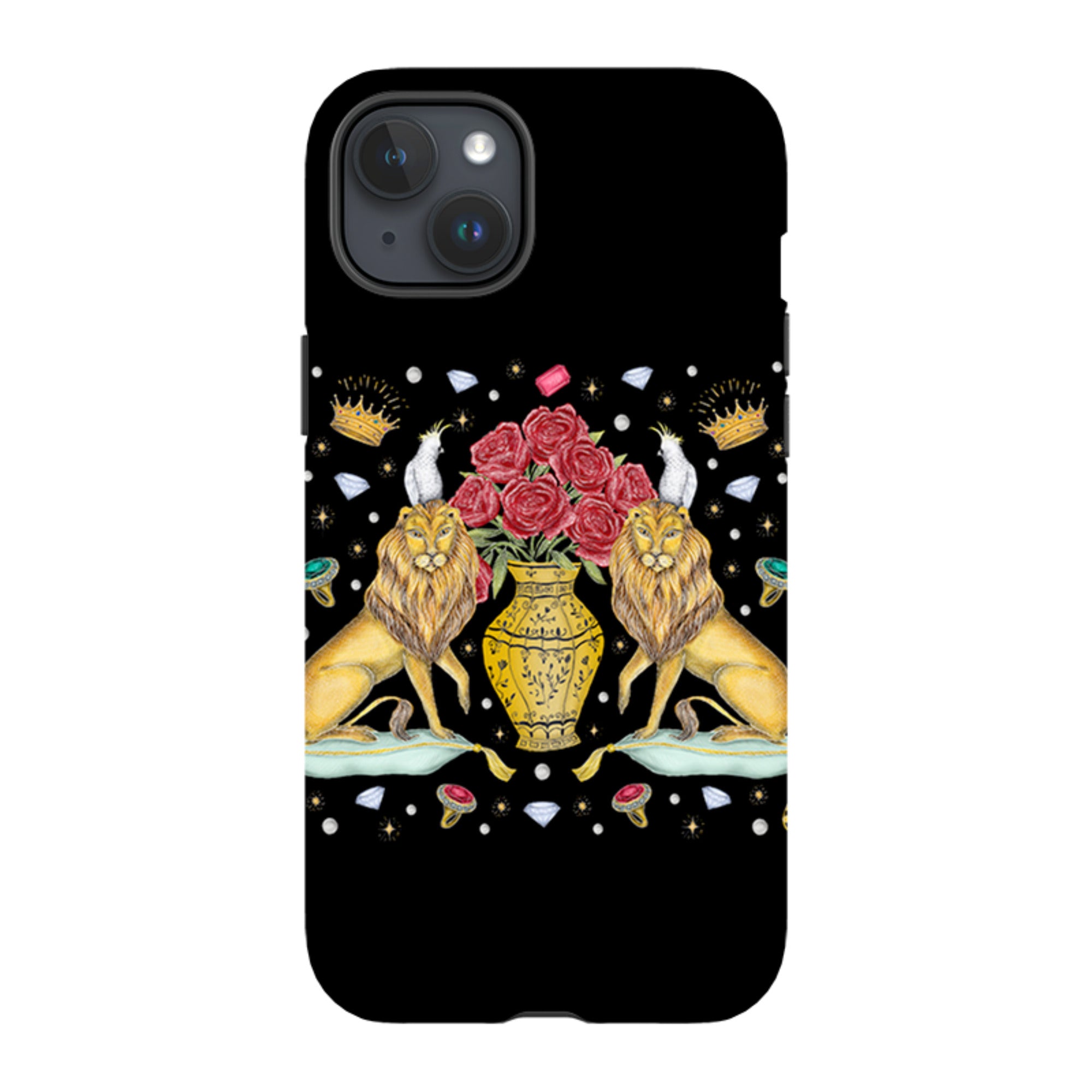 iPhone MagSafe Tough Case -  Lion and Vase By Catherine Rowe