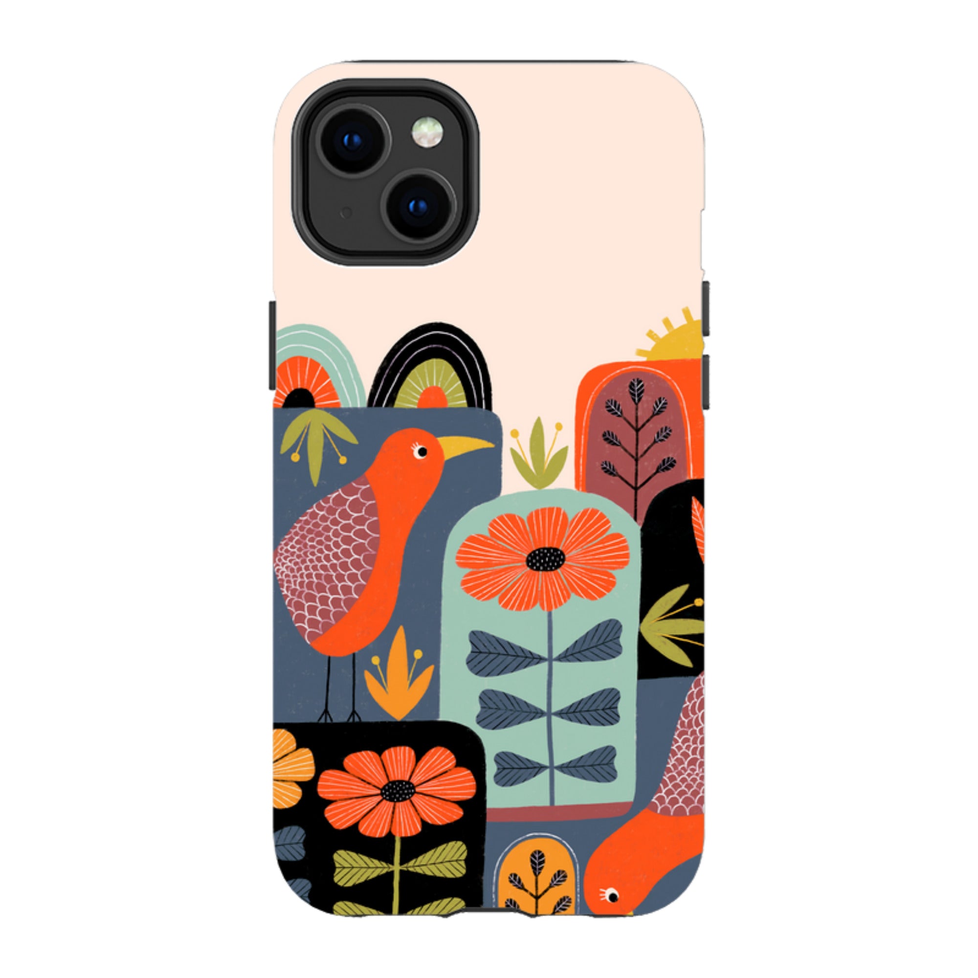 iPhone MagSafe Tough Case -  Folky Birds III By Suzy Taylor