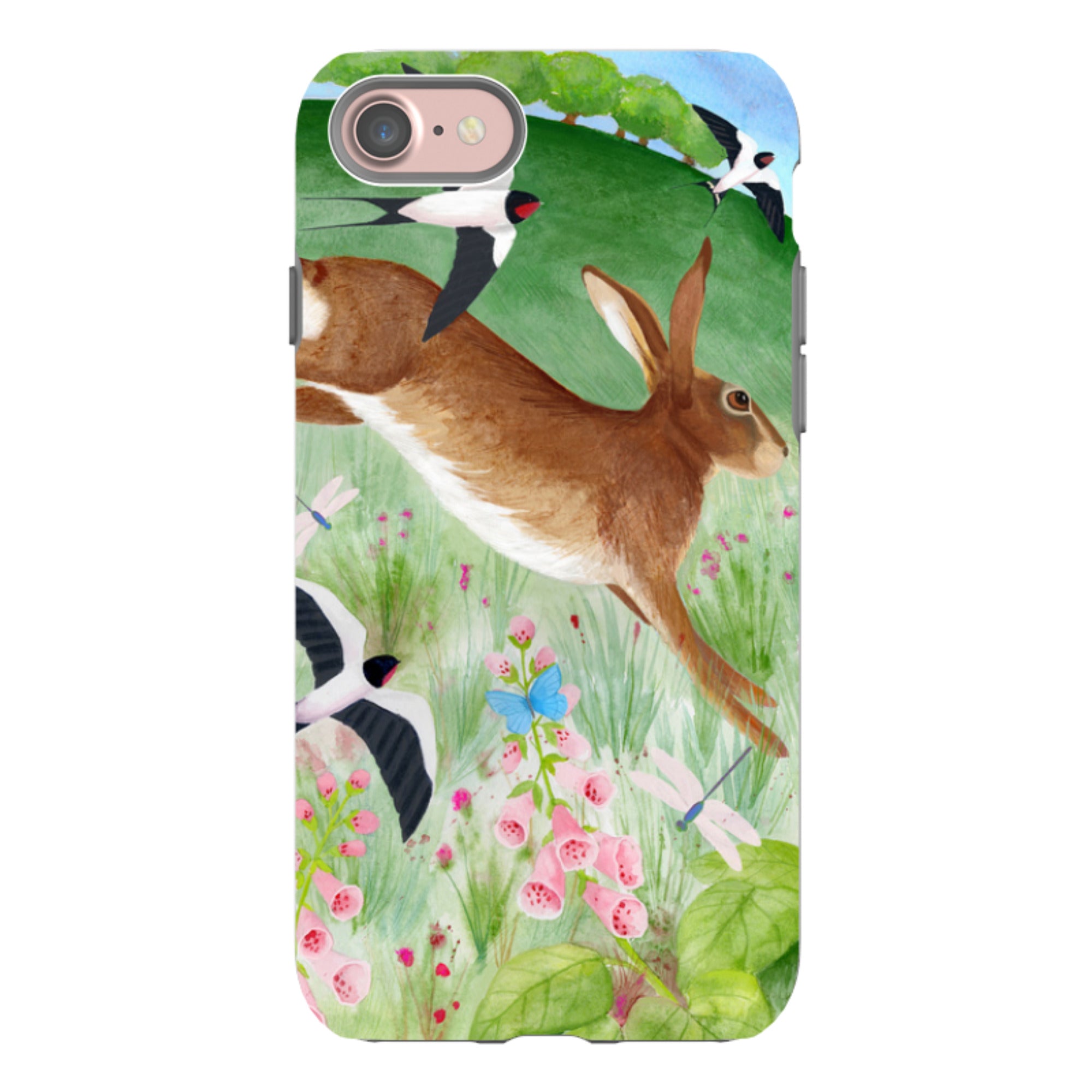 iPhone Tough Case - Hares And Swallows By Bex Parkin