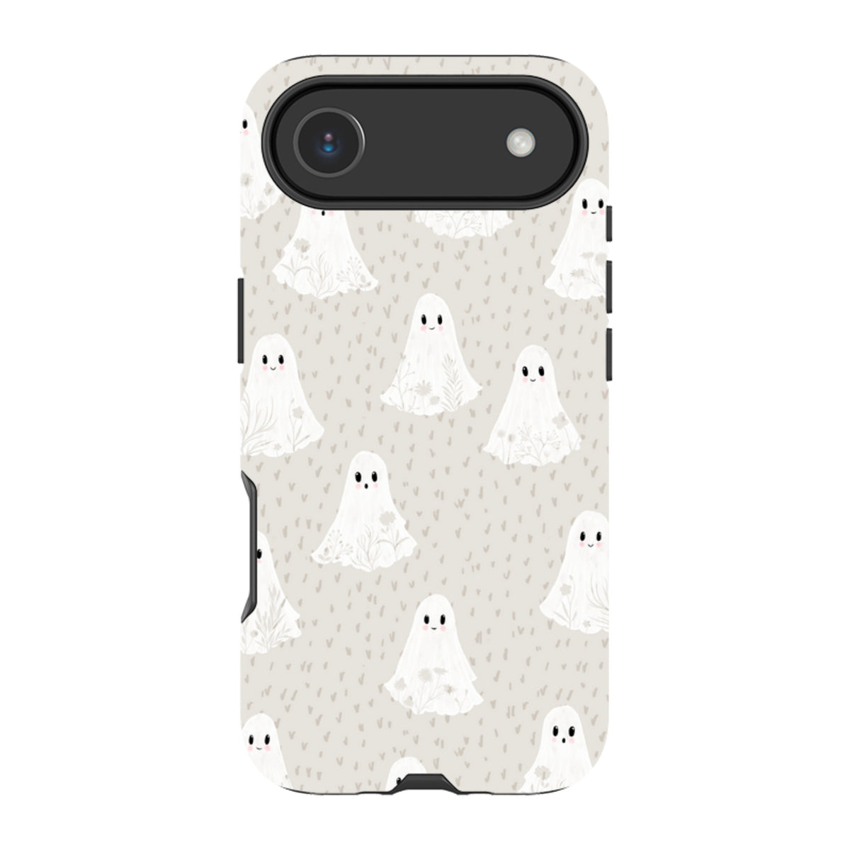 iPhone Tough Case - Floral Ghosts - Stone By Katherine Quinn