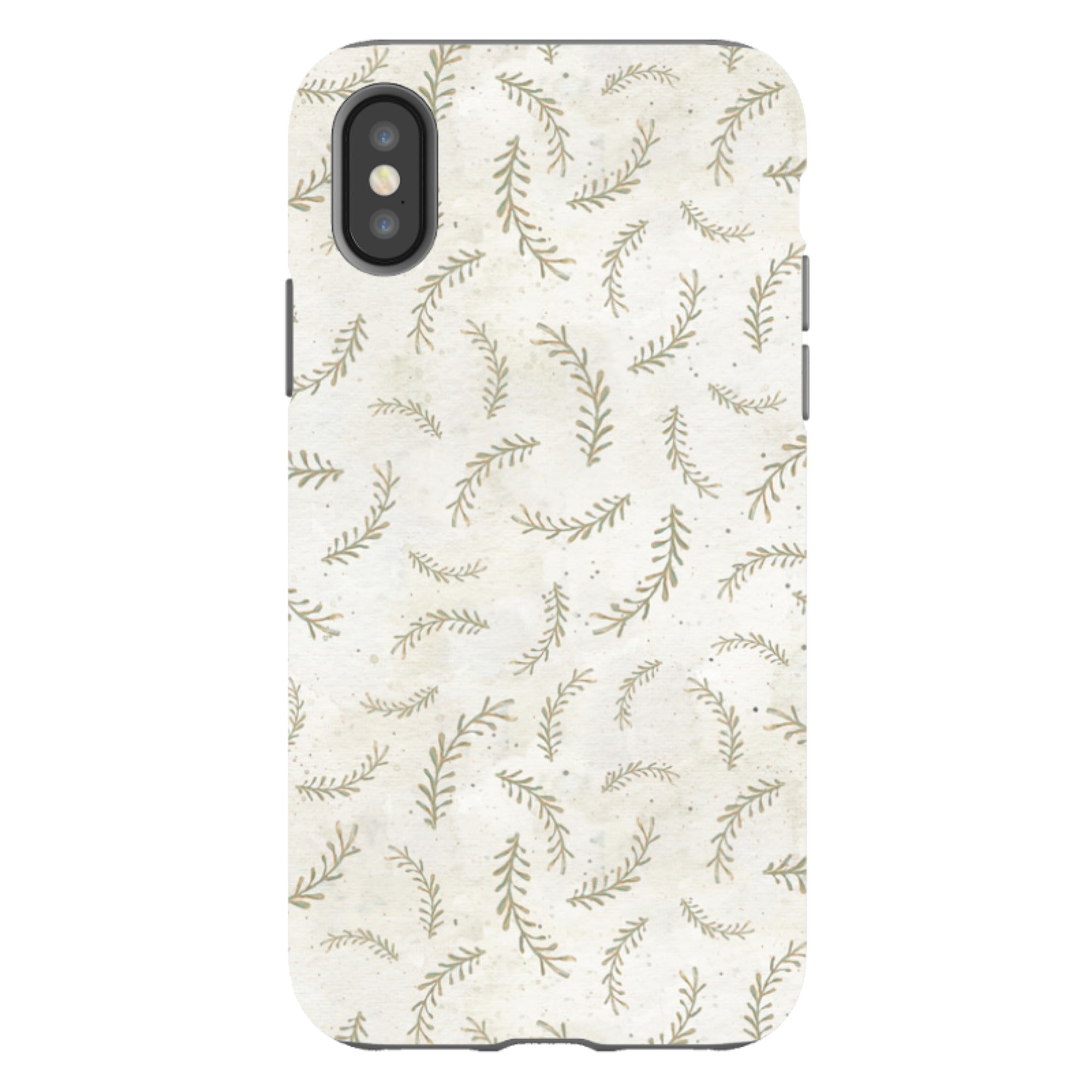 iPhone Tough Case - Feathers Grey By Katherine Quinn