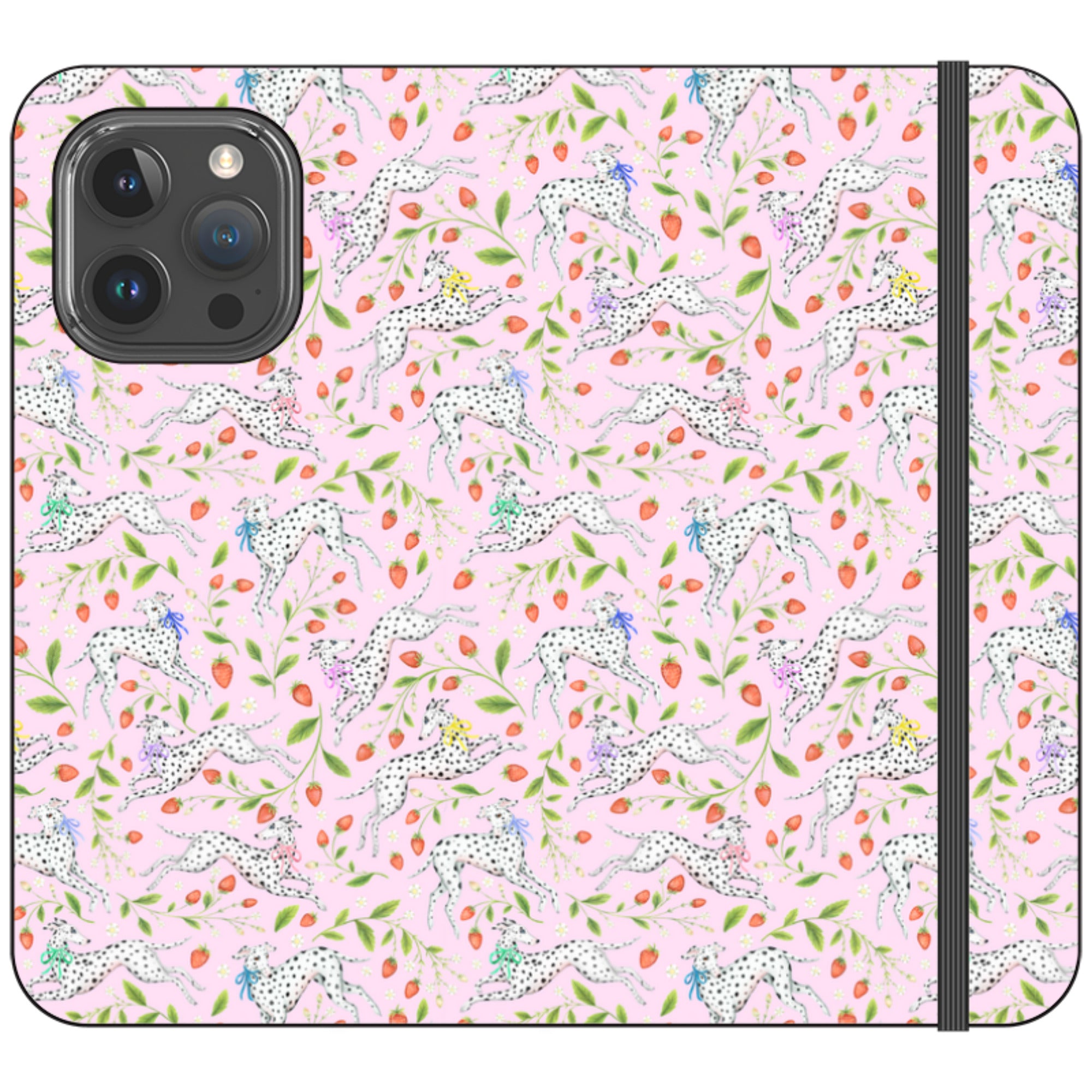 Spots and Strawbs Wallet Case By Catherine Rowe