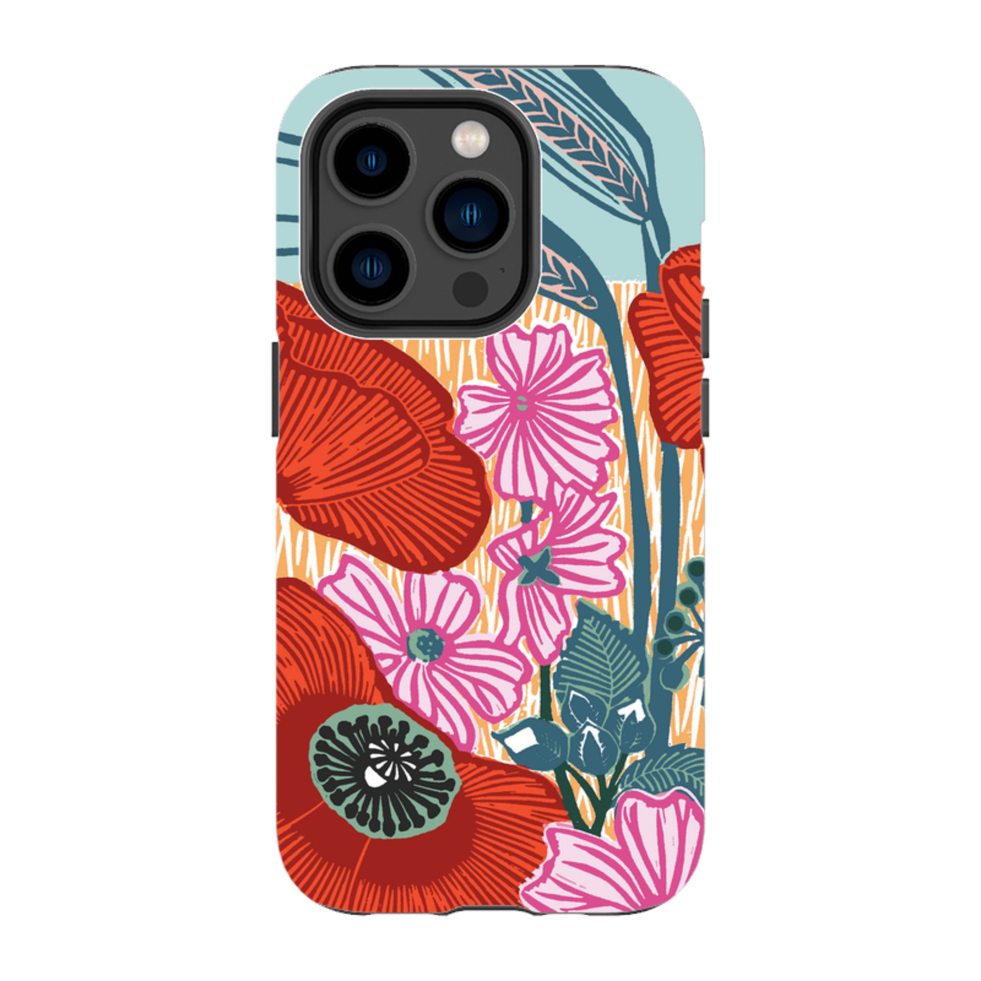 iPhone Tough Case - Wild Poppies By Kate Heiss