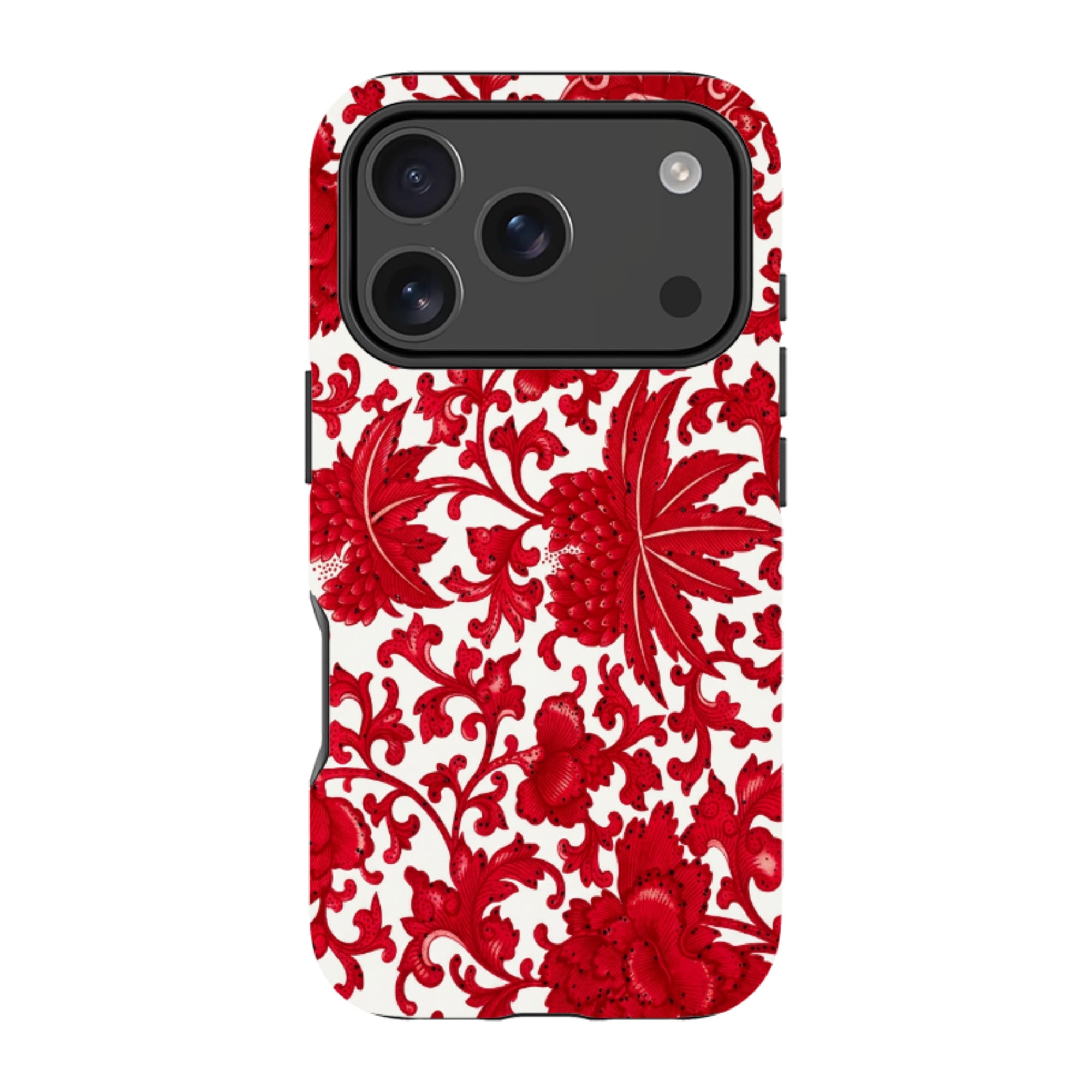 iPhone MagSafe Tough Case - Red Chinoiserie Floral