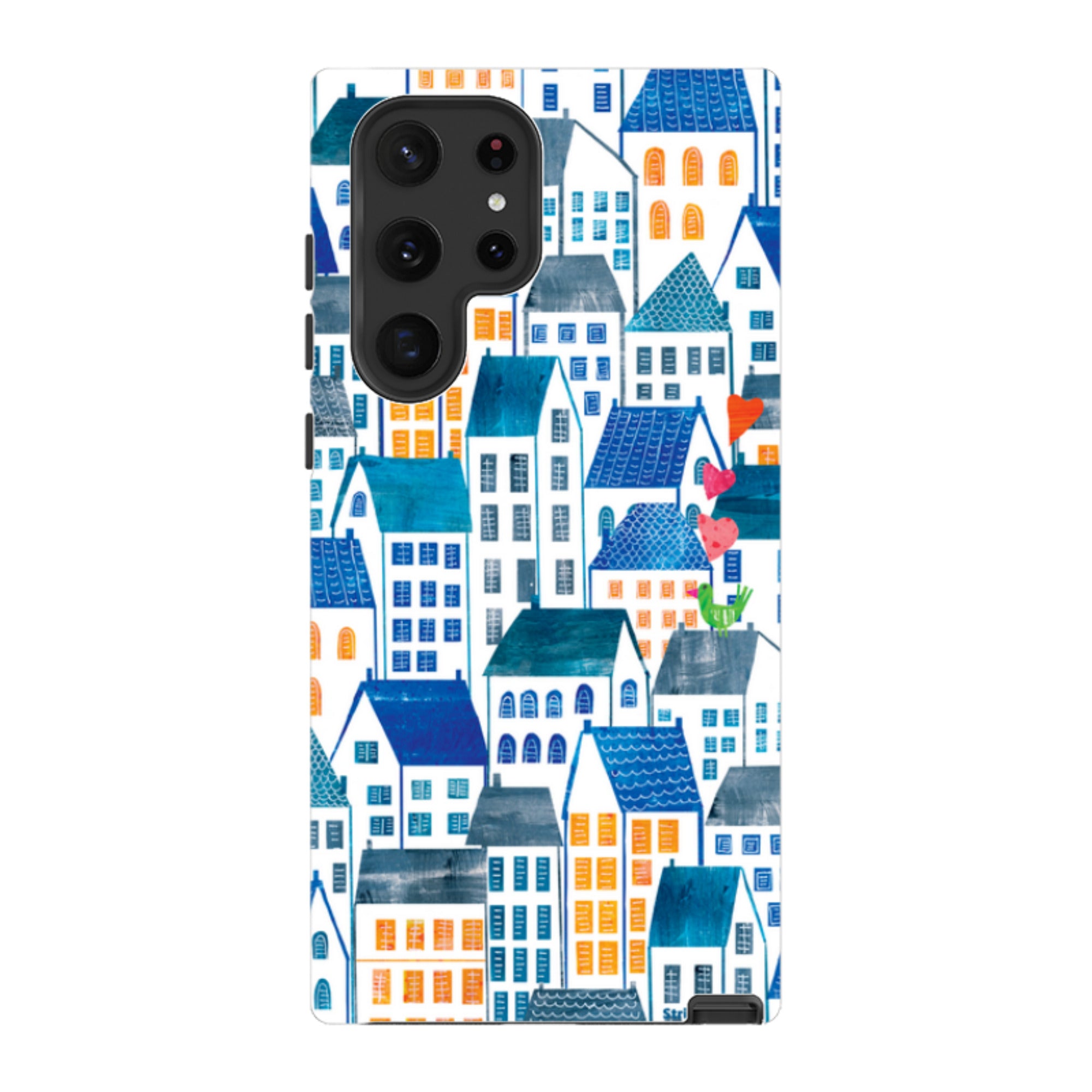 Samsung Tough Case - Blue Rooftop Houses By Tracey English