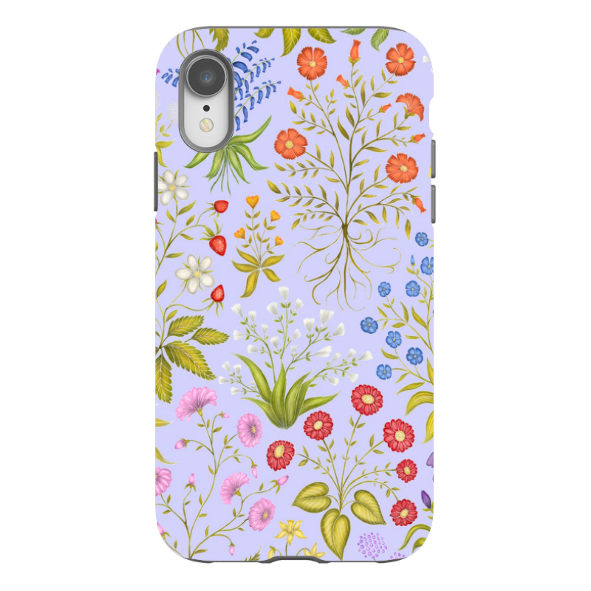 iPhone Tough Case - Fleurs Blue By Catherine Rowe
