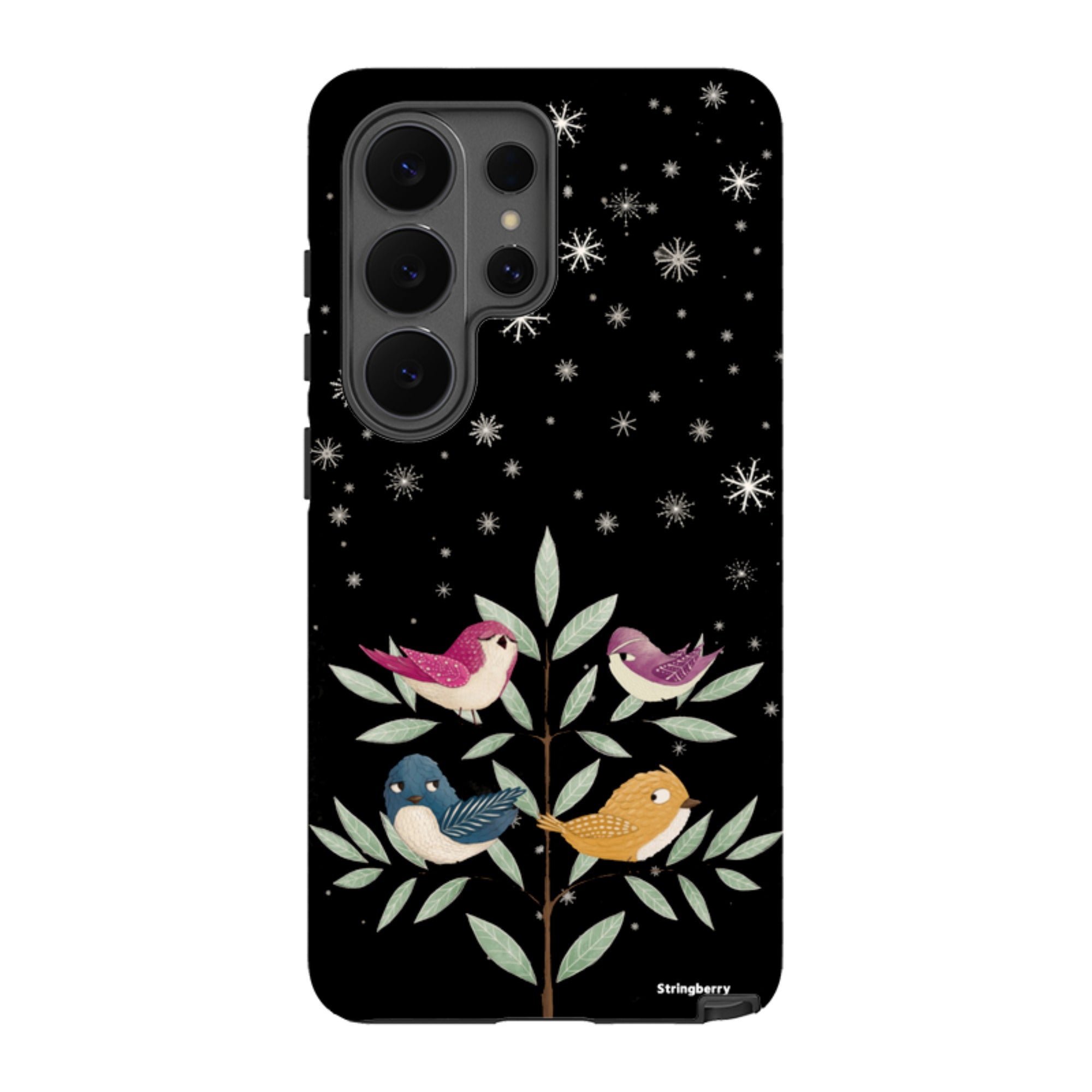 Samsung Tough Case - Garden Birds Black By Maja Lindberg