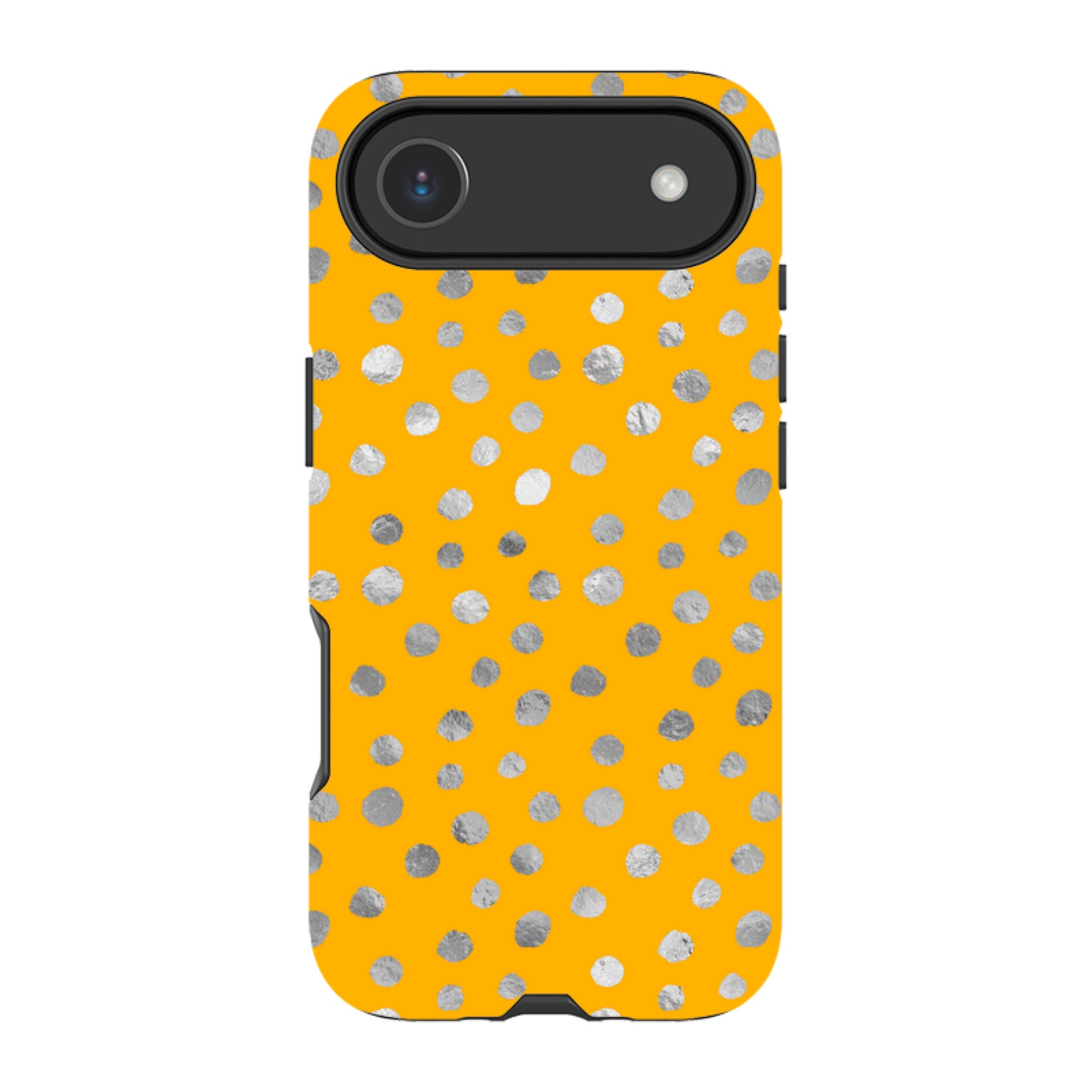 iPhone Tough Case - Honey and Silver Dots
