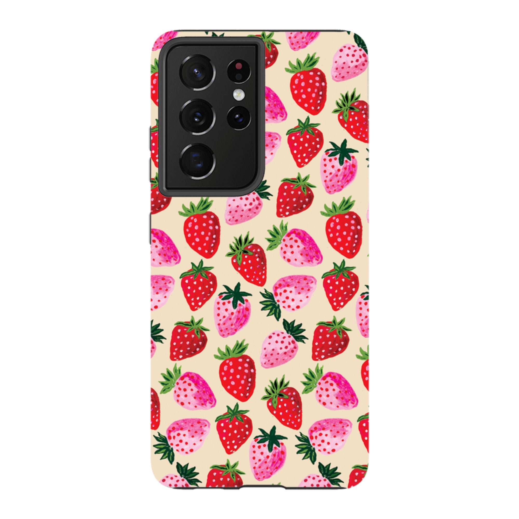 Samsung Tough  Case - Strawberry Scatter Cream By Emma Frances Grant