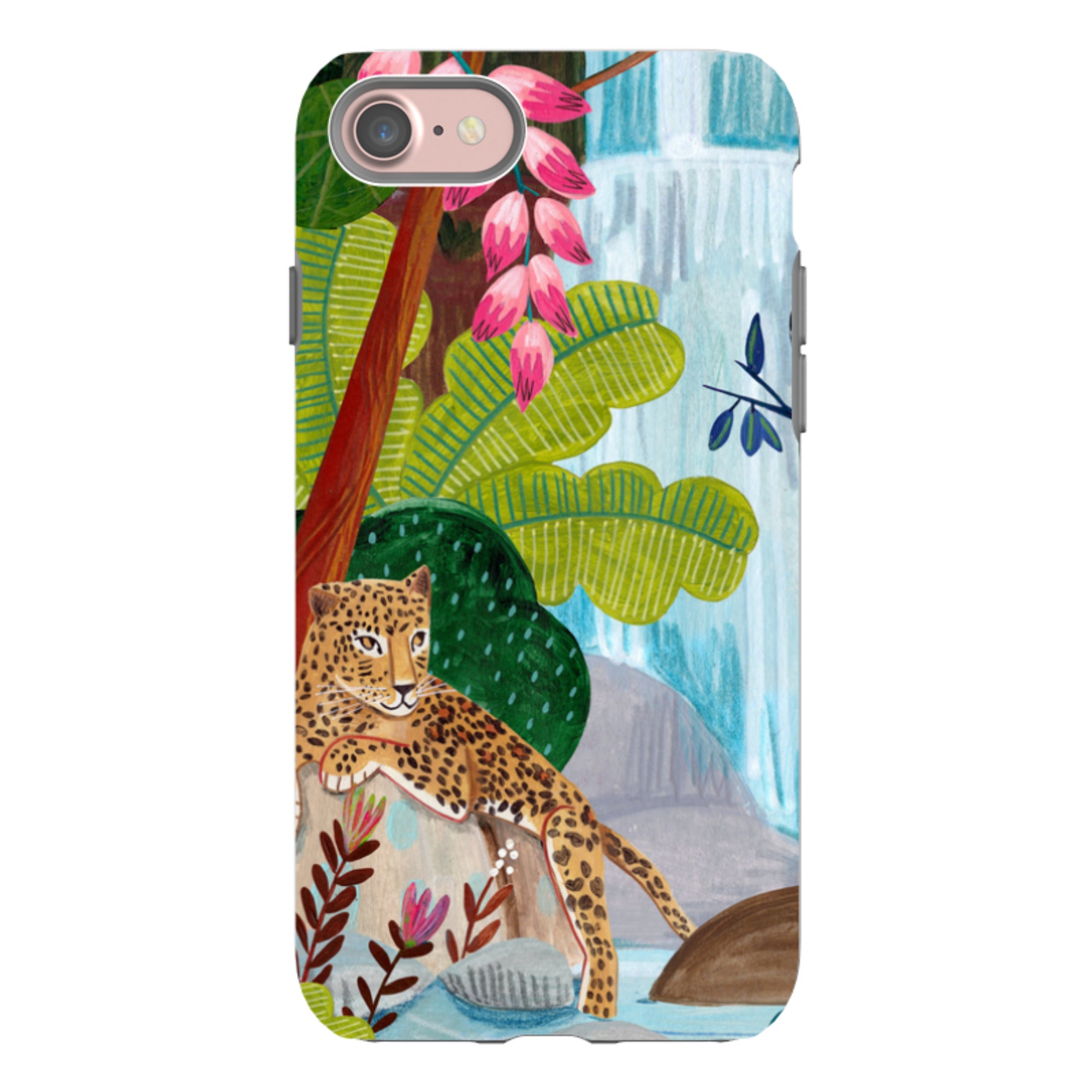 iPhone Tough Case - Waterfall Leopard By Caroline Bonne Muller