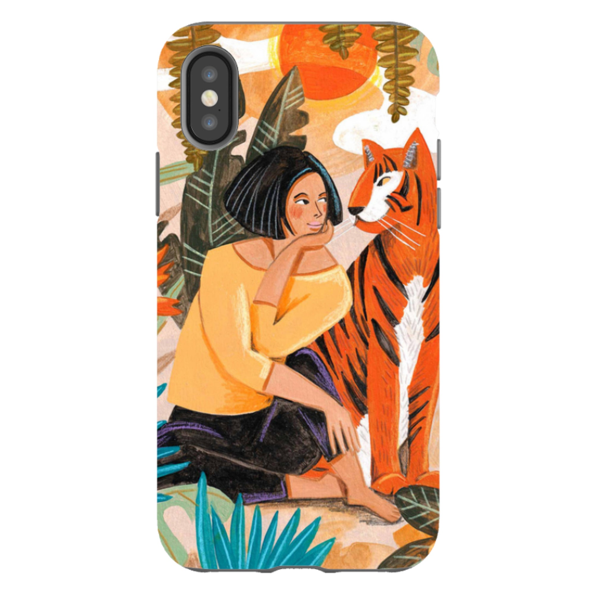 iPhone Tough Case - Hello Tiger By Caroline Bonne Muller