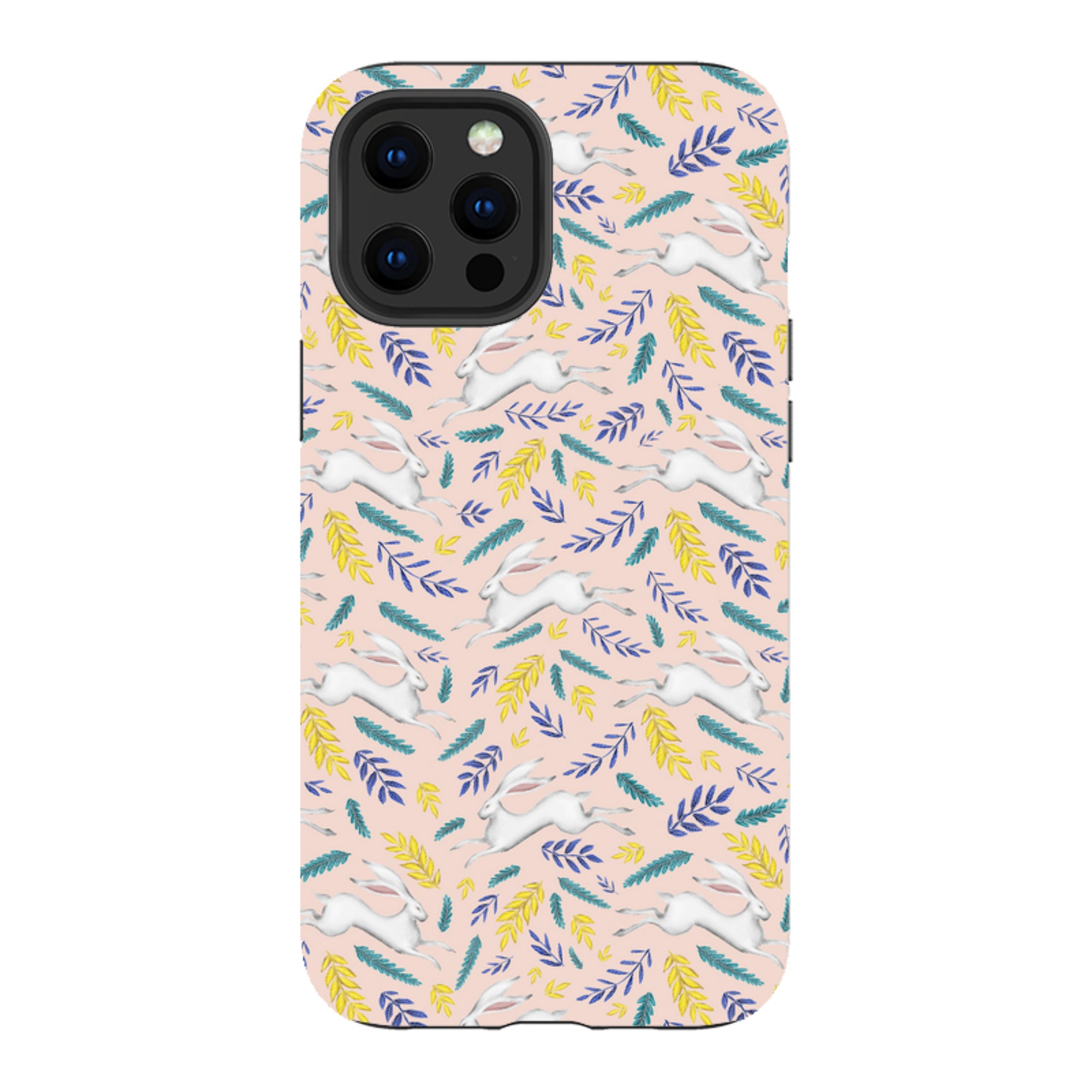 iPhone Tough Case - White Hare Pattern By Catherine Rowe