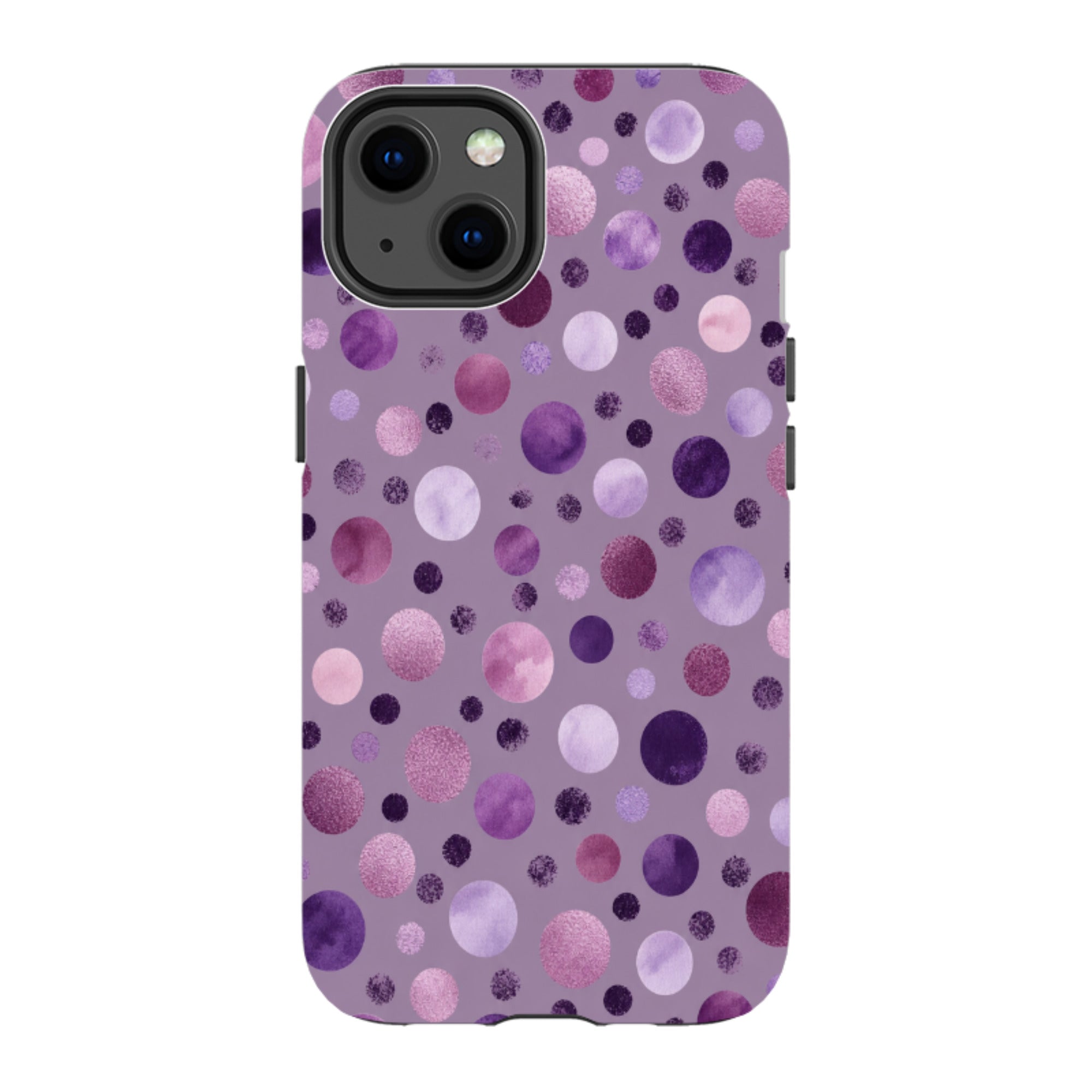 iPhone Tough Case - Mauve Polka Dot