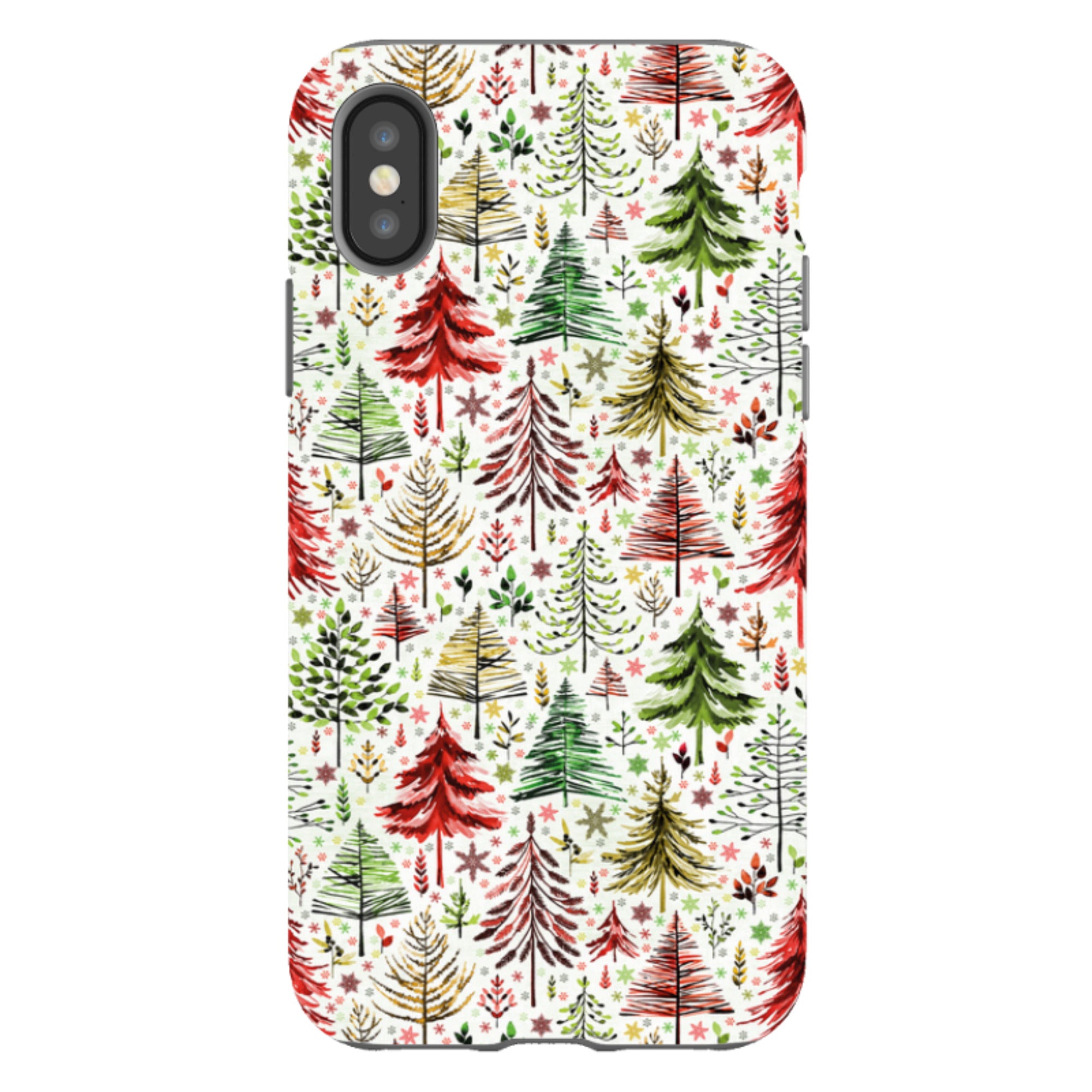 iPhone Tough Case - Xmas Trees By Elisabeth Haager