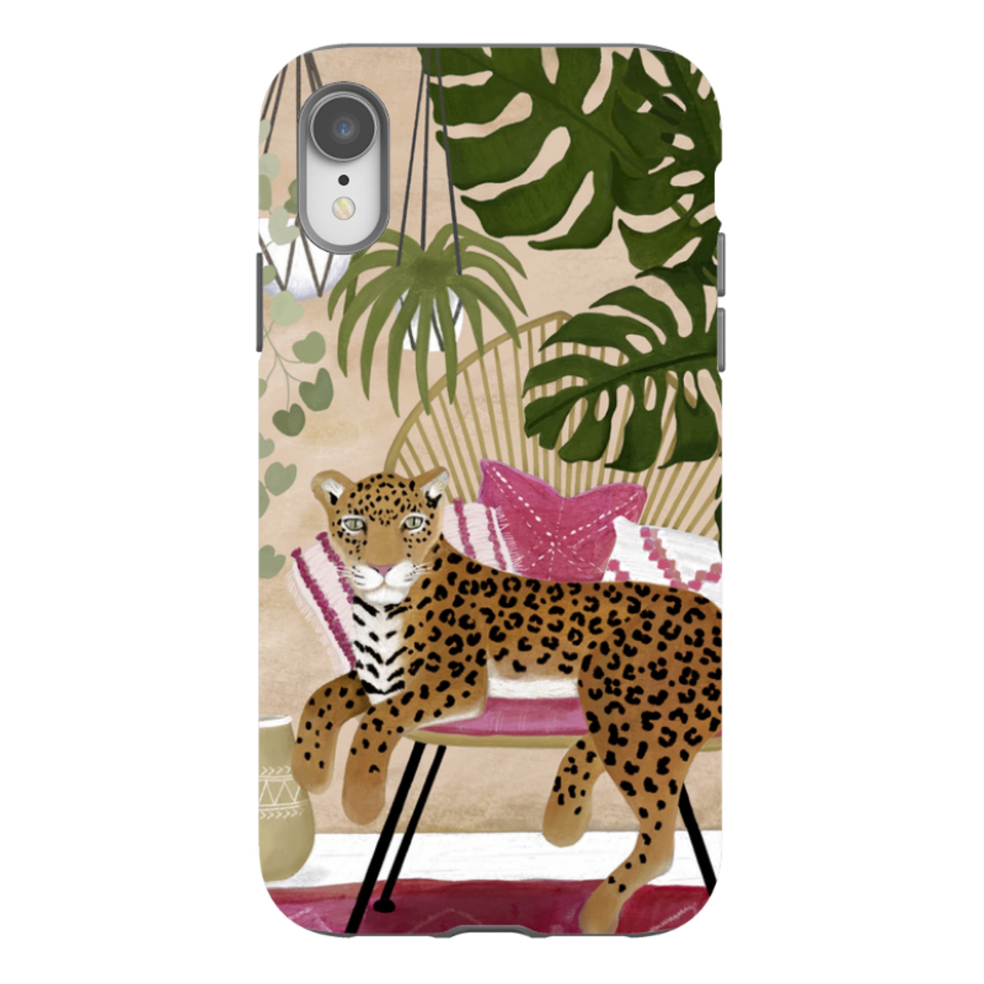 iPhone Tough Case - Boho Leopard Cream By Bex Parkin