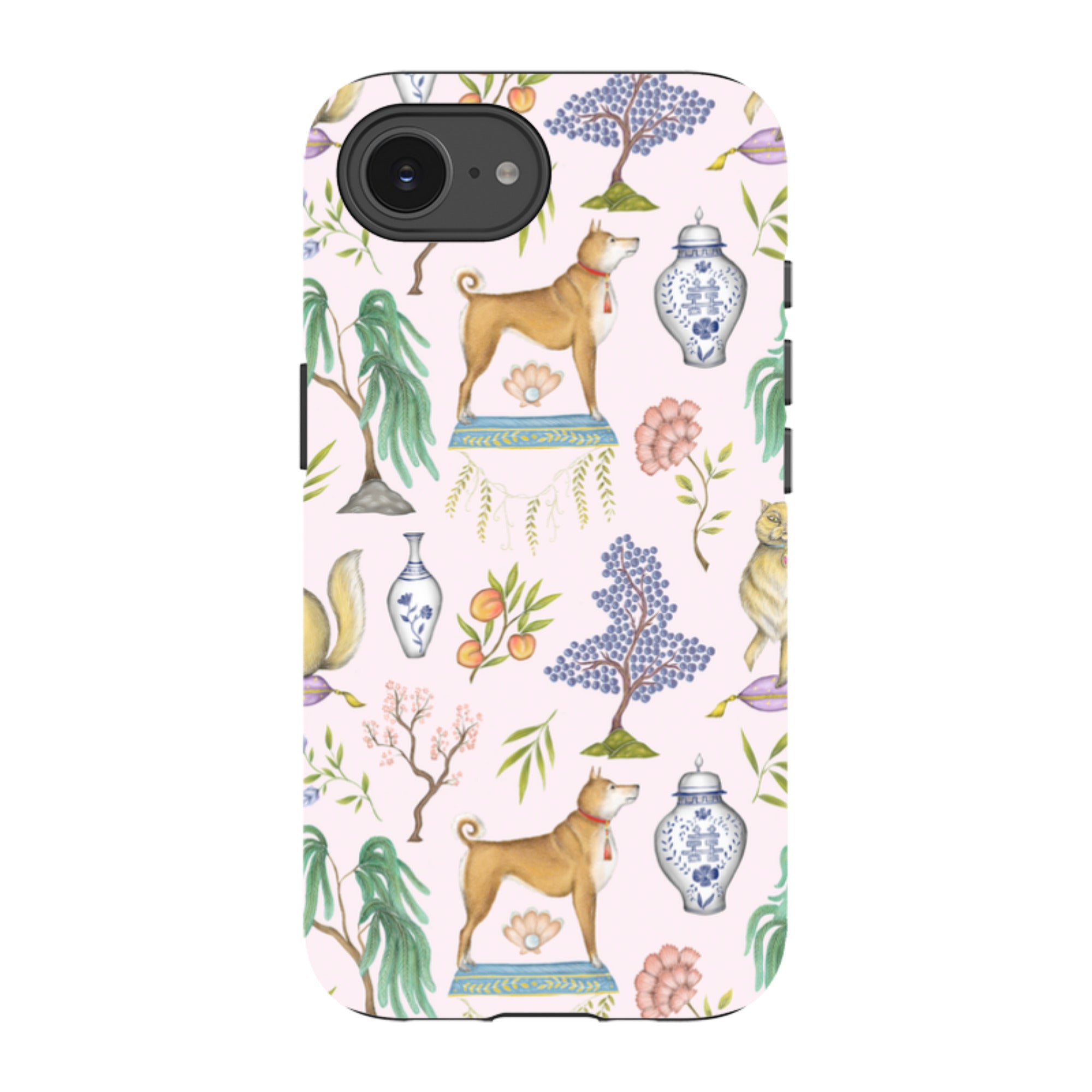 iPhone Tough Case - Chinoiserie Menagerie Pink By Catherine Rowe