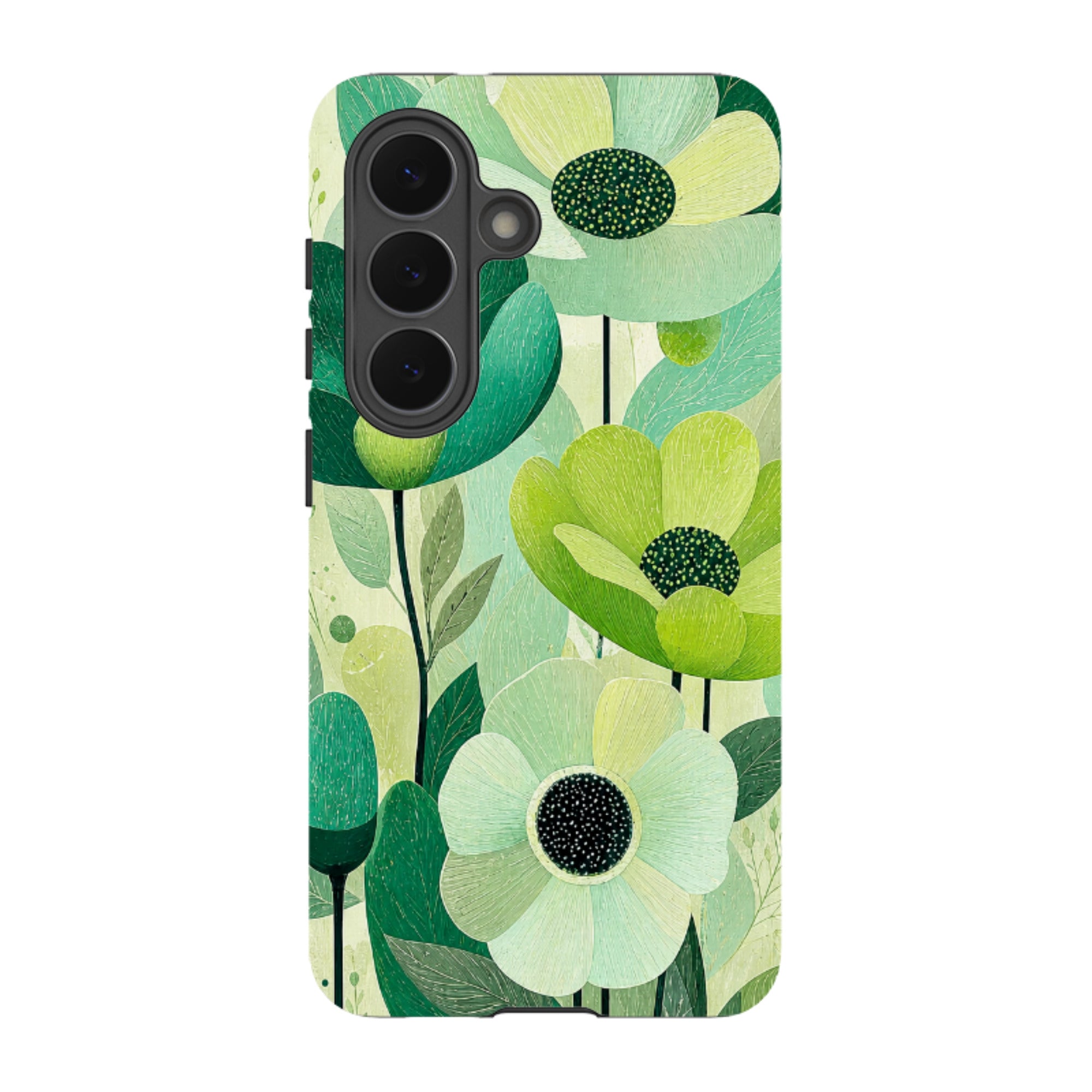 Samsung Tough Case - Mint Woodgrain Floral